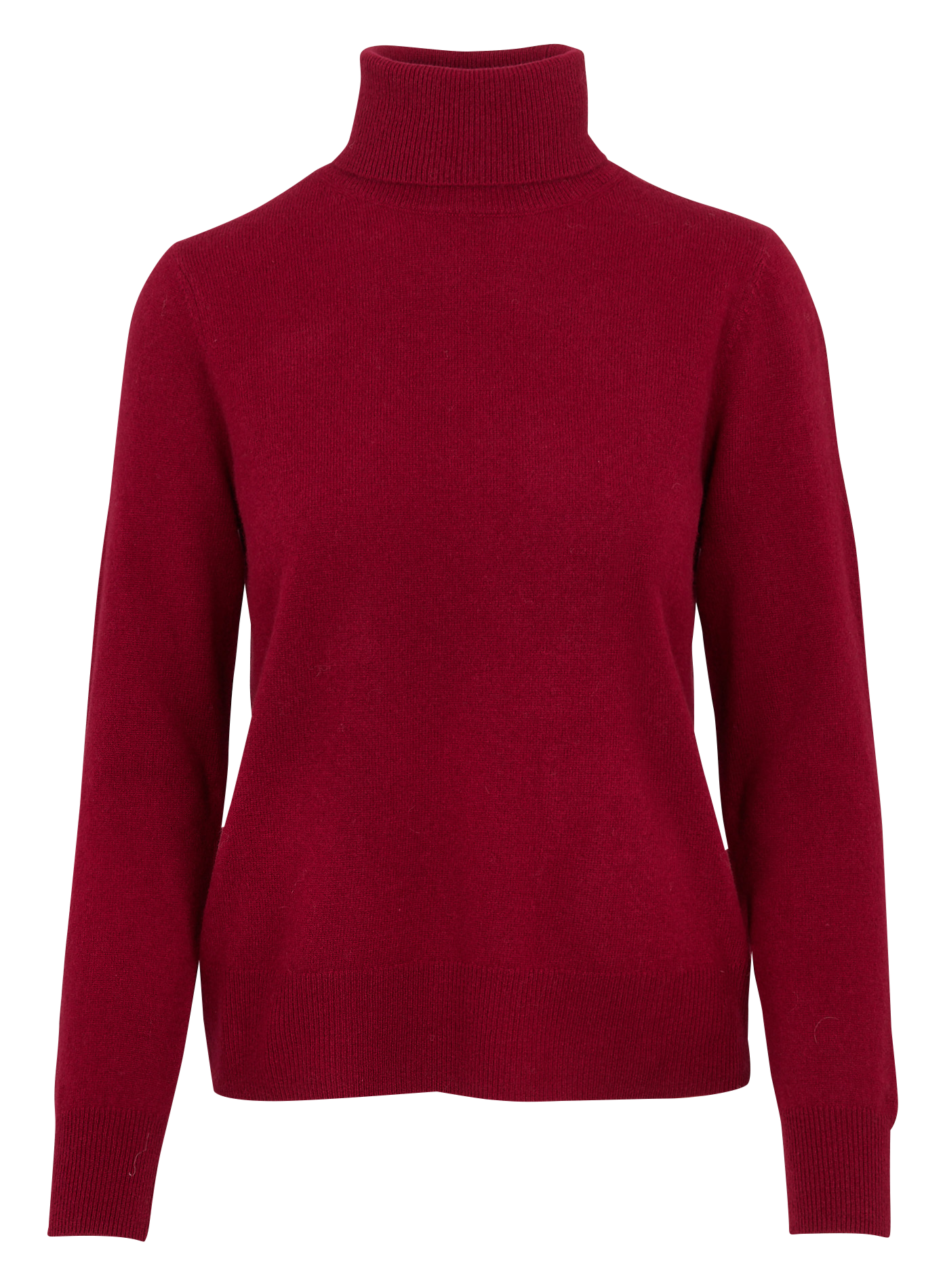 Pull col roulé uni en laine et cachemire KOOKAI Rouge