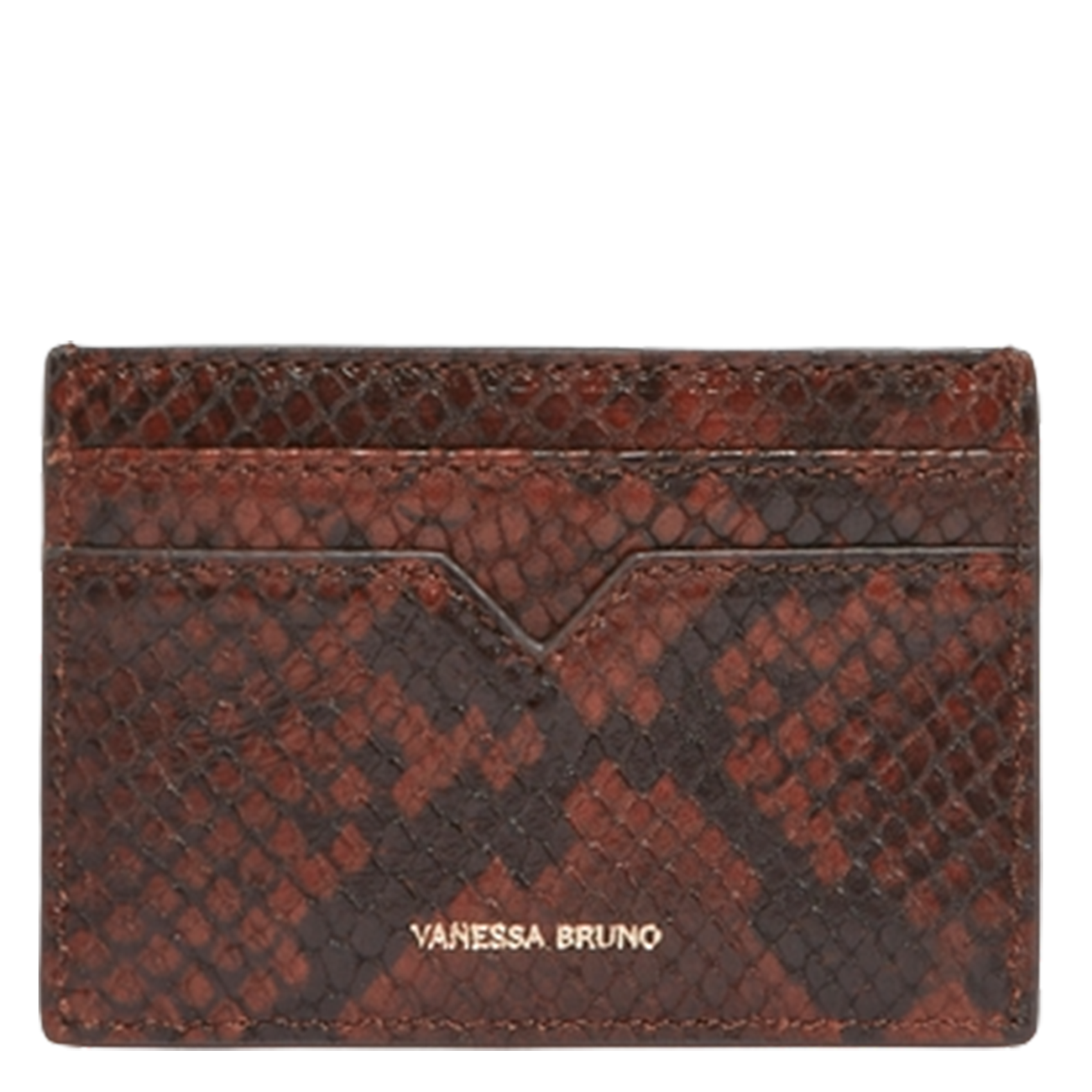 - 100% leer, - 6 kaarthoudersplitten, - 1 centrale zak, - Afmetingen: L10 x H7 cm. VANESSA BRUNO Bruin