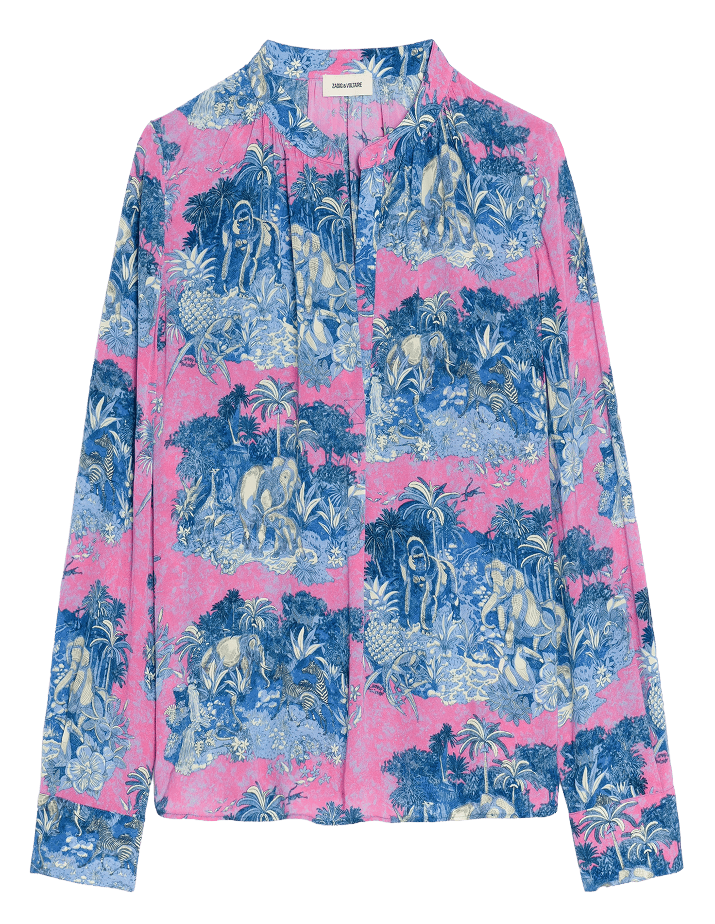 Straight V-neck printed blouse ZADIG&VOLTAIRE Pink