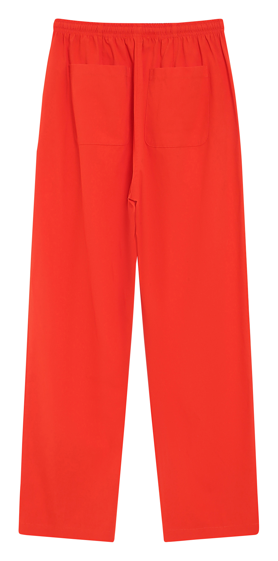 Pantalon droit élastiqué uni en coton GRACE ET MILA Rouge