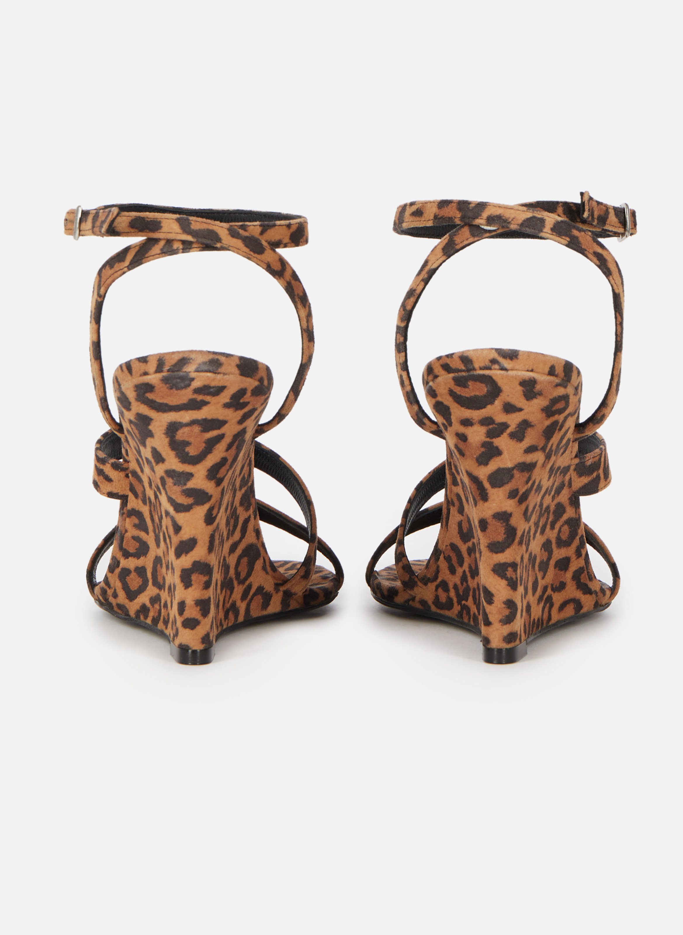 Wedge Heel Pony Hair Sandals THE KOOPLES Multicolored