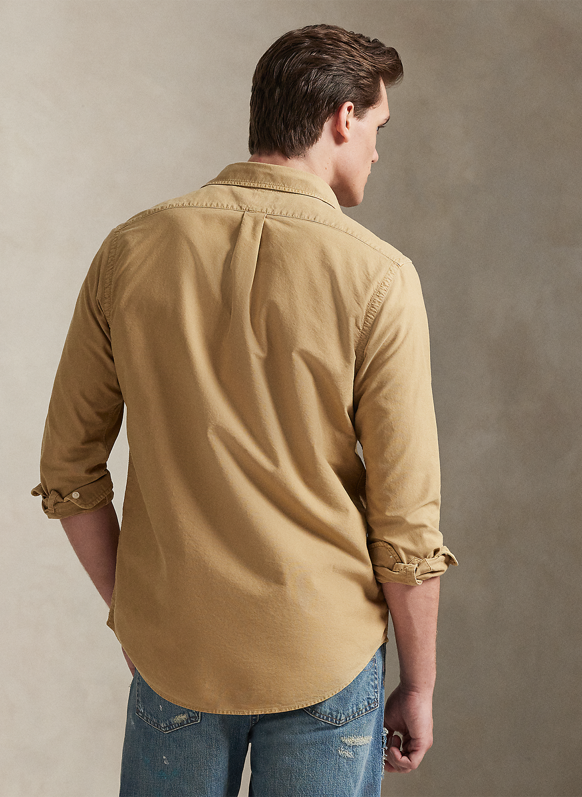 Cotton shirt with classic collar POLO RALPH LAUREN Beige