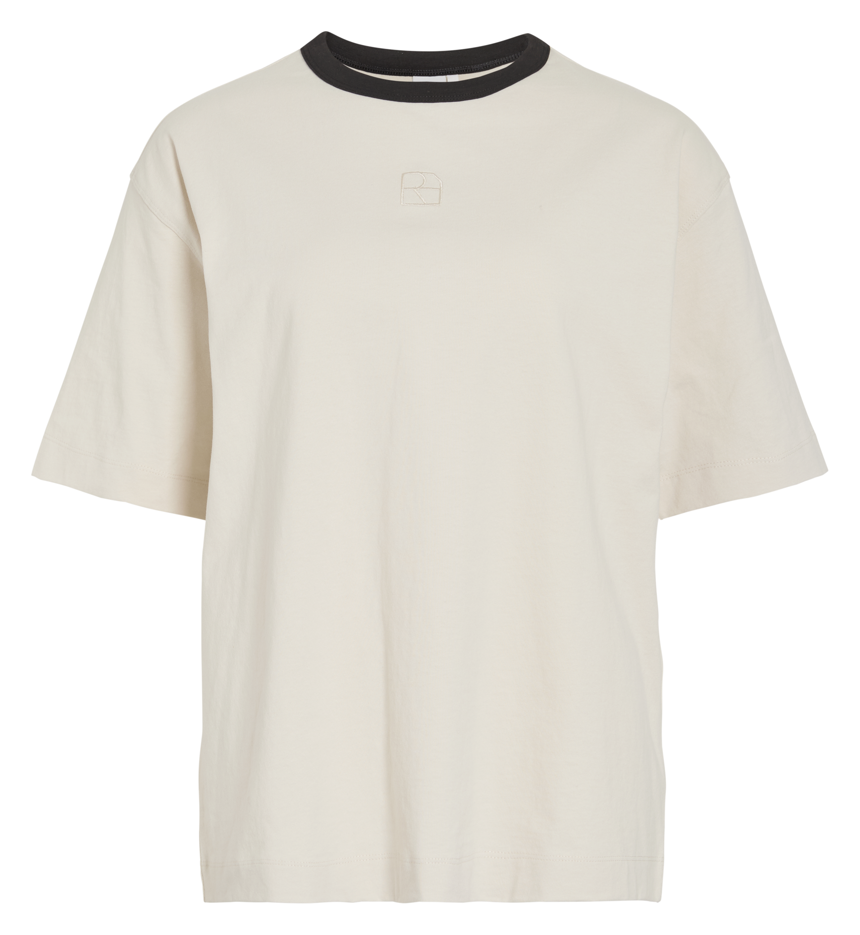 Tee-shirt col rond en coton bio ROUGE EDIT Beige