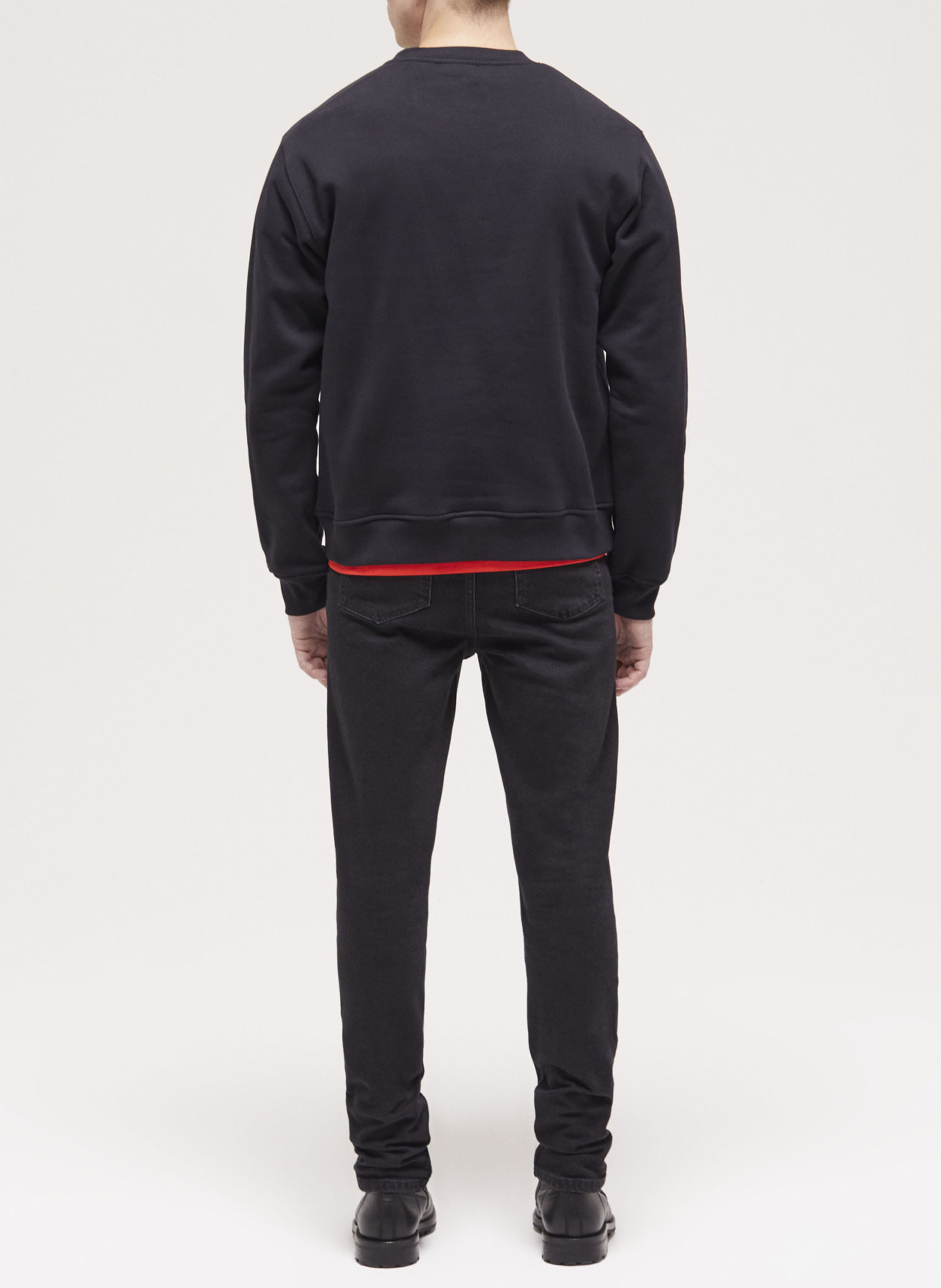 Besticktes Baumwoll-Sweatshirt mit Rundhalsausschnitt THE KOOPLES Schwarz