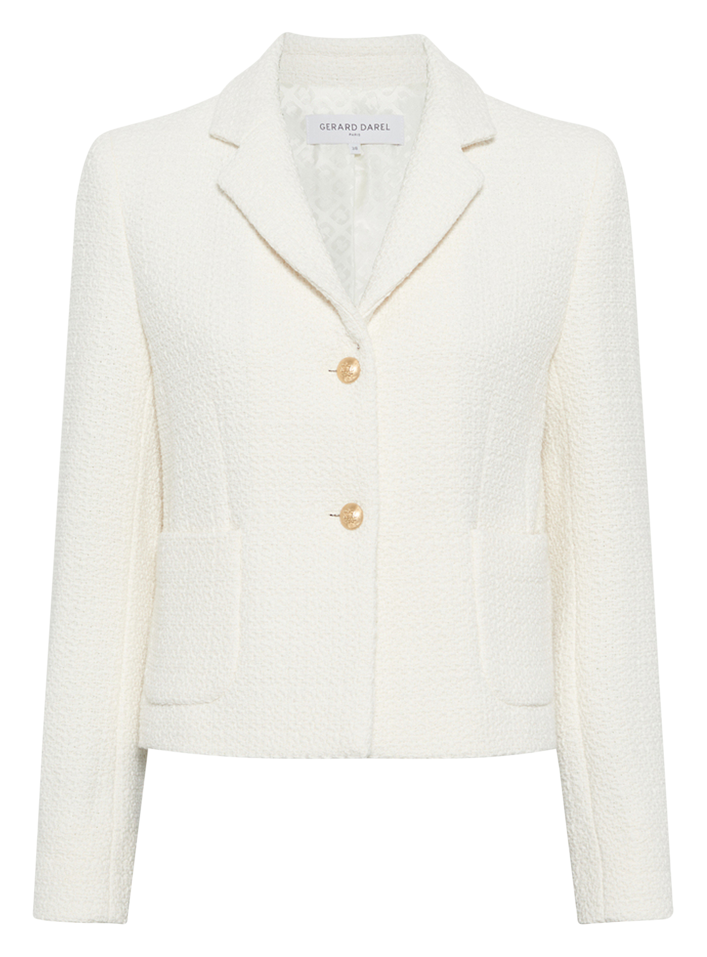 Veste tailleur cintrée en coton mélangé GERARD DAREL Beige