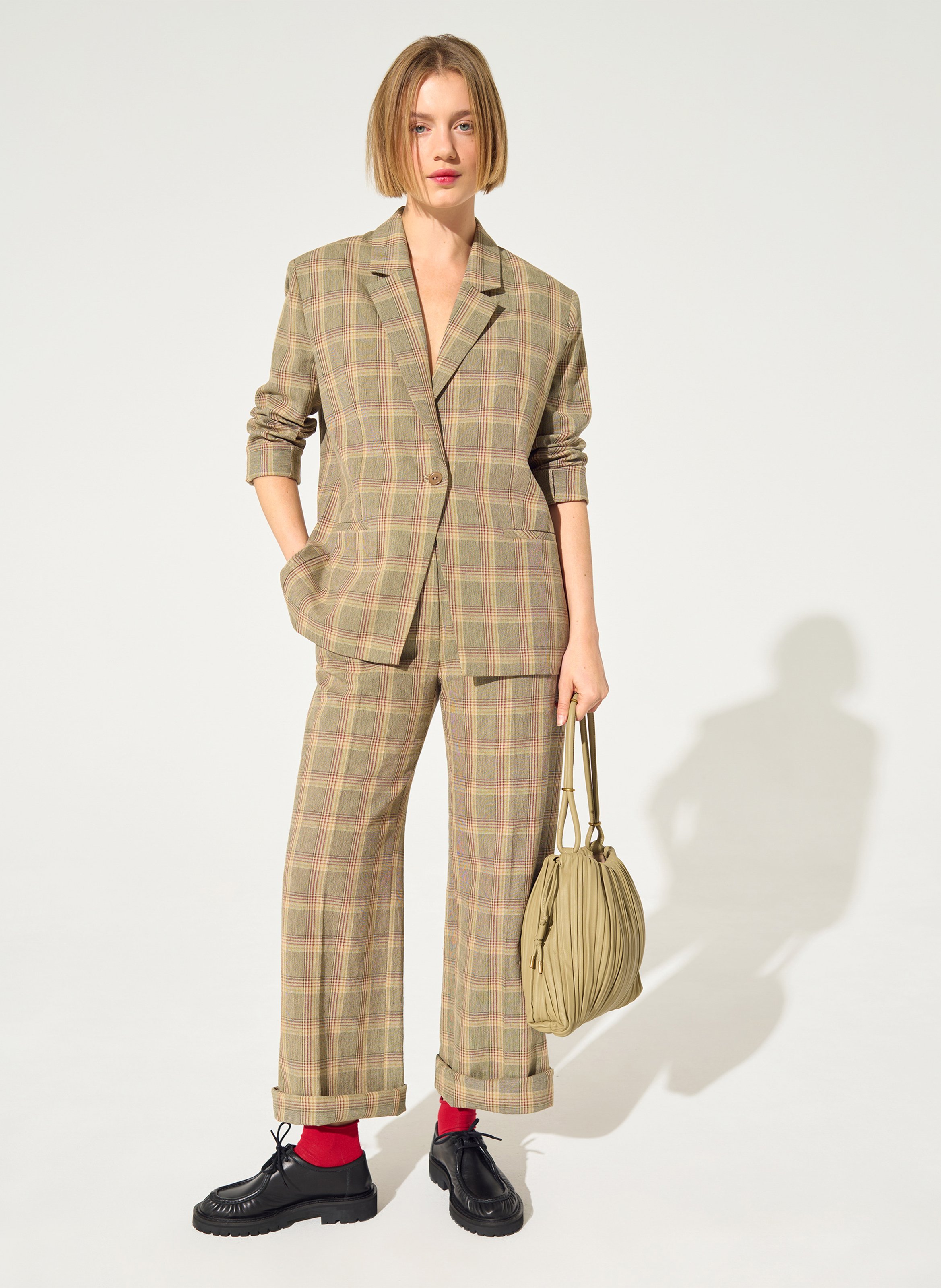 Chaqueta de sastre a cuadros COTELAC Verde