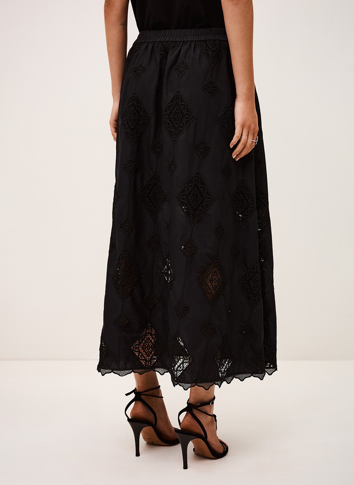 Lange rok | katoenblend BA&SH Zwart