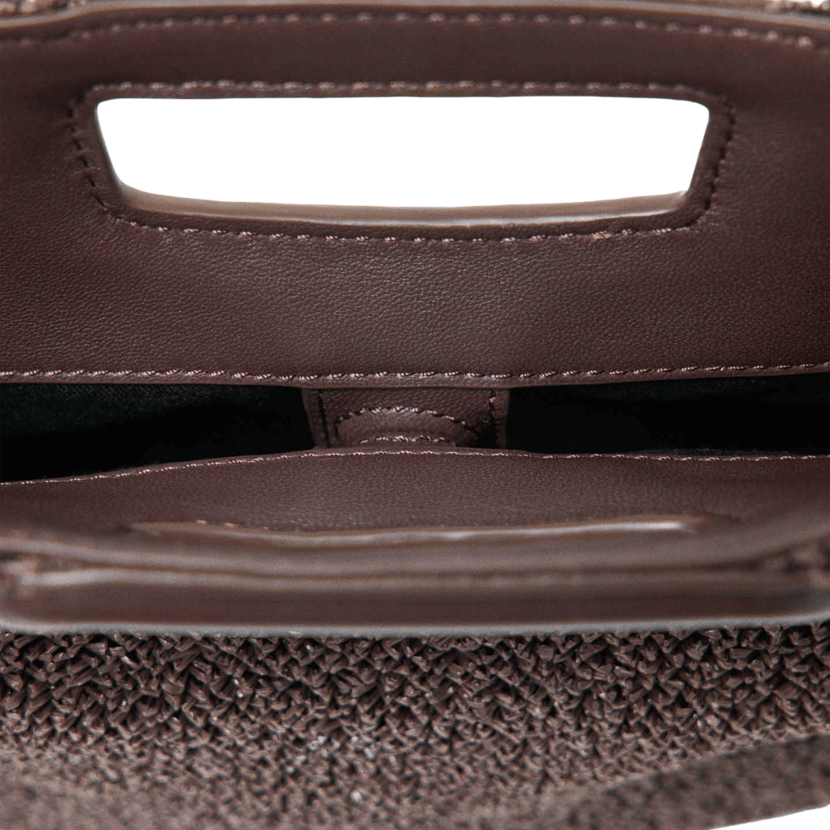 Sac bandoulière à perles et franges MAJE Marron