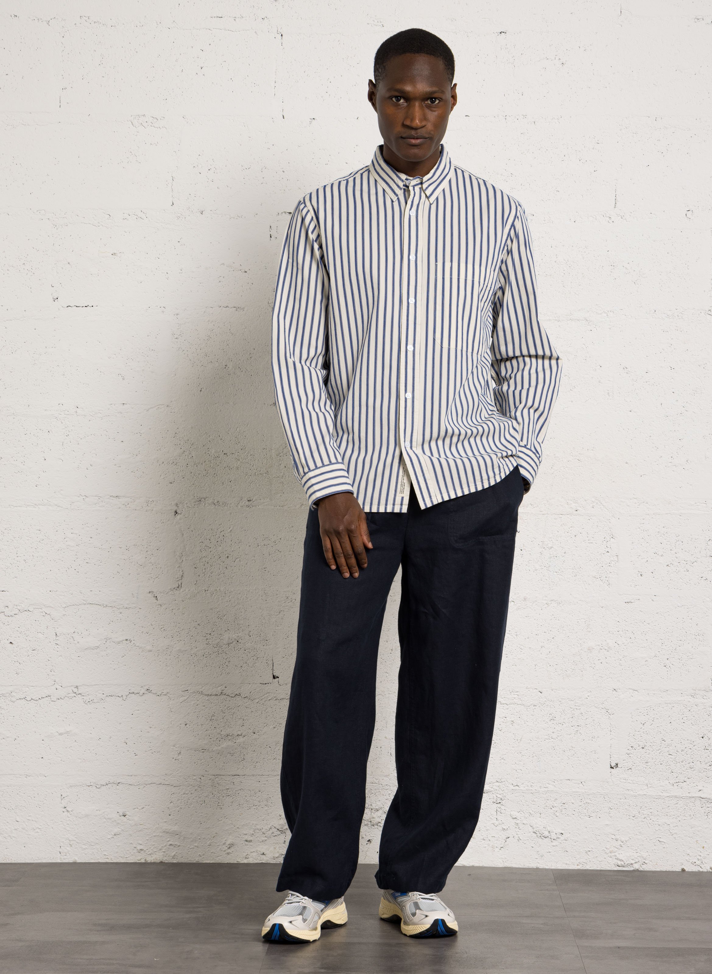 Chemise oversize col classique en coton rayé MINIMUM Multicolore