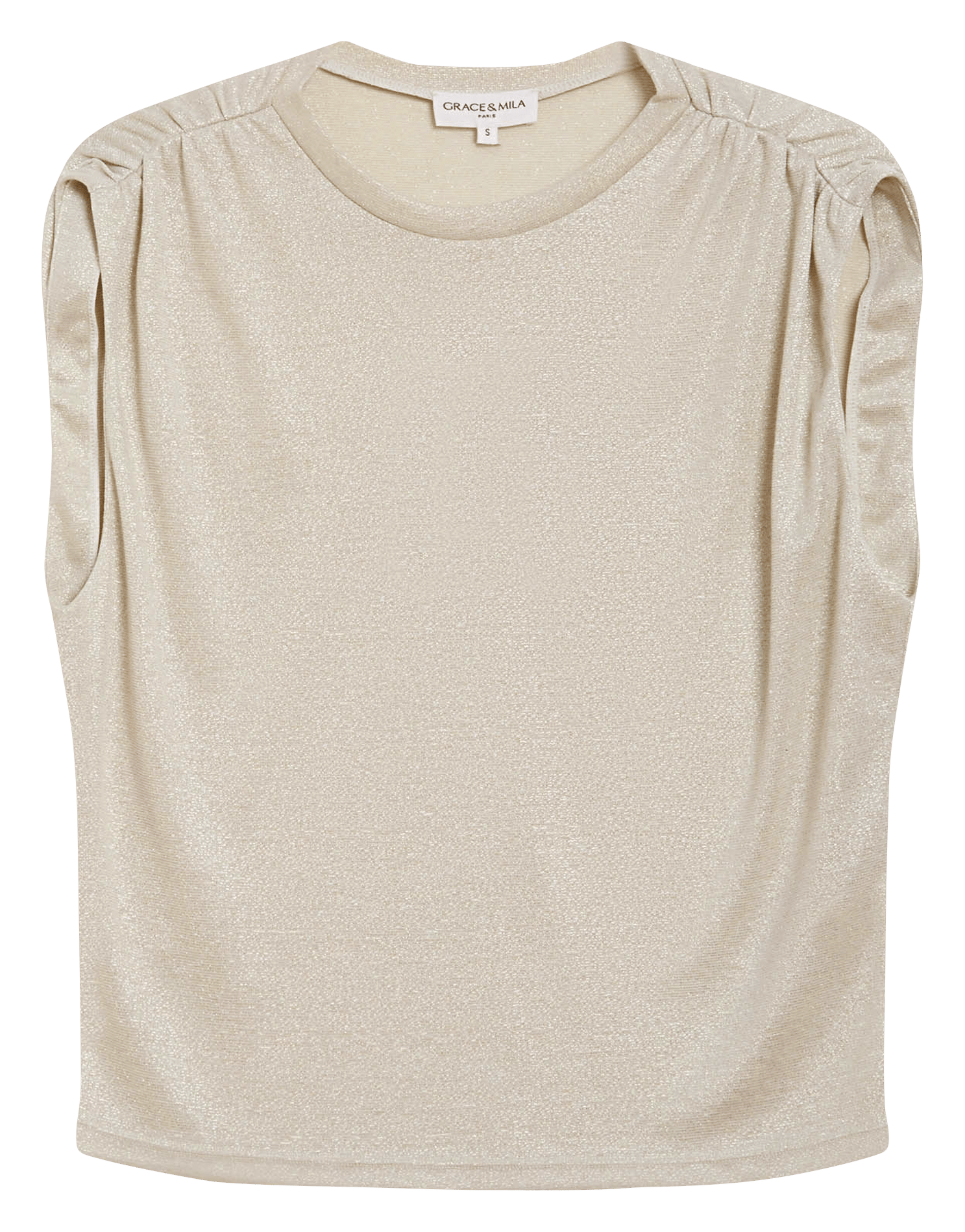 Einfarbiges Langarm-Top mit Rundhalsausschnitt GRACE ET MILA Silber