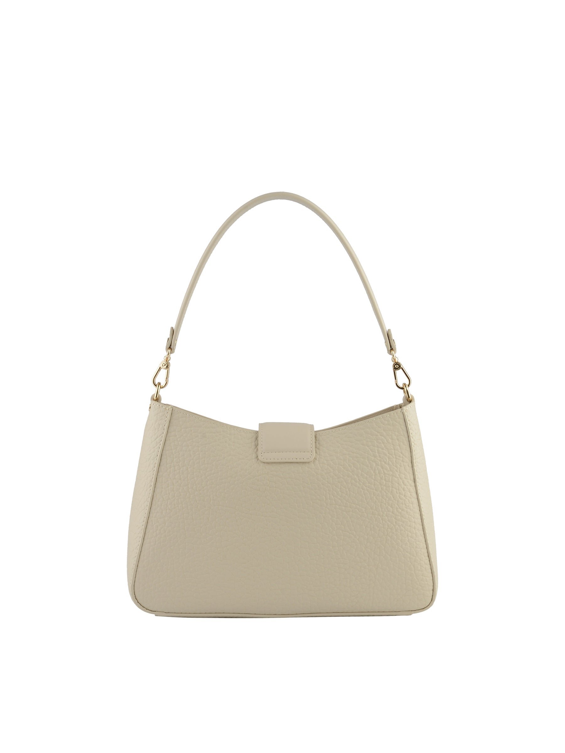 Sac porté épaule en cuir de vachette POURCHET Beige