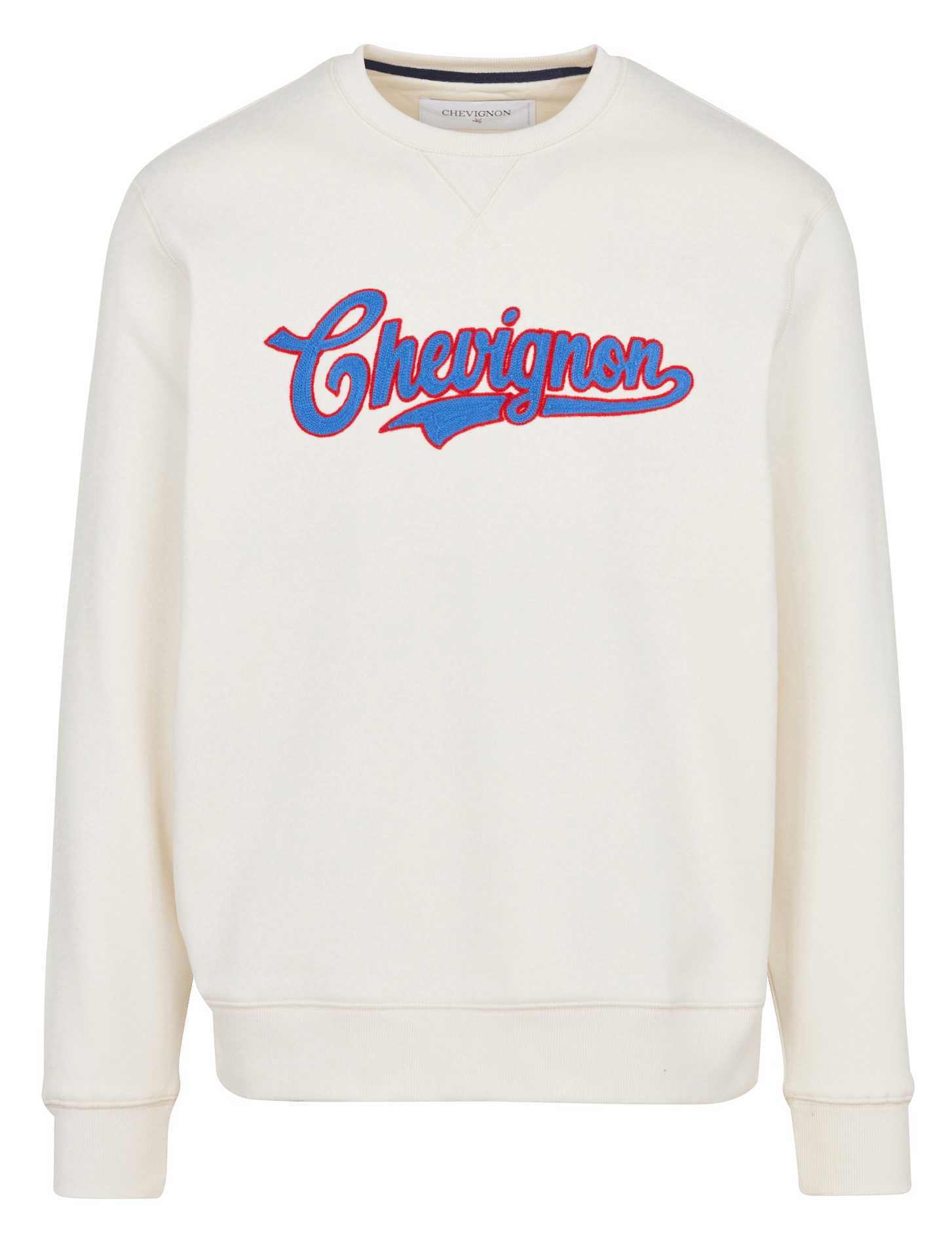 Felpa oversize a girocollo in cotone mélange CHEVIGNON Bianco