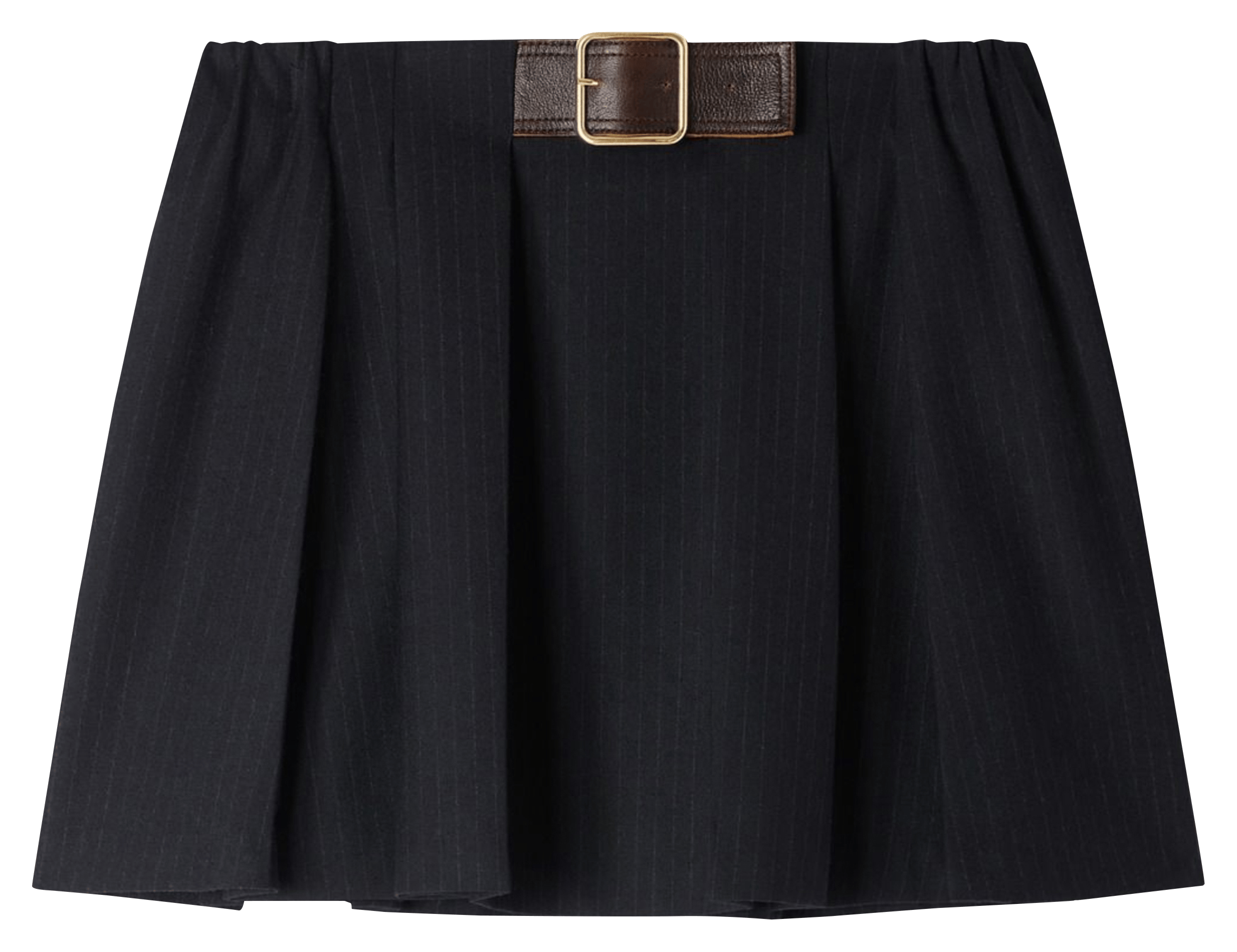 Short striped skirt in a wool blend SANDRO Blue