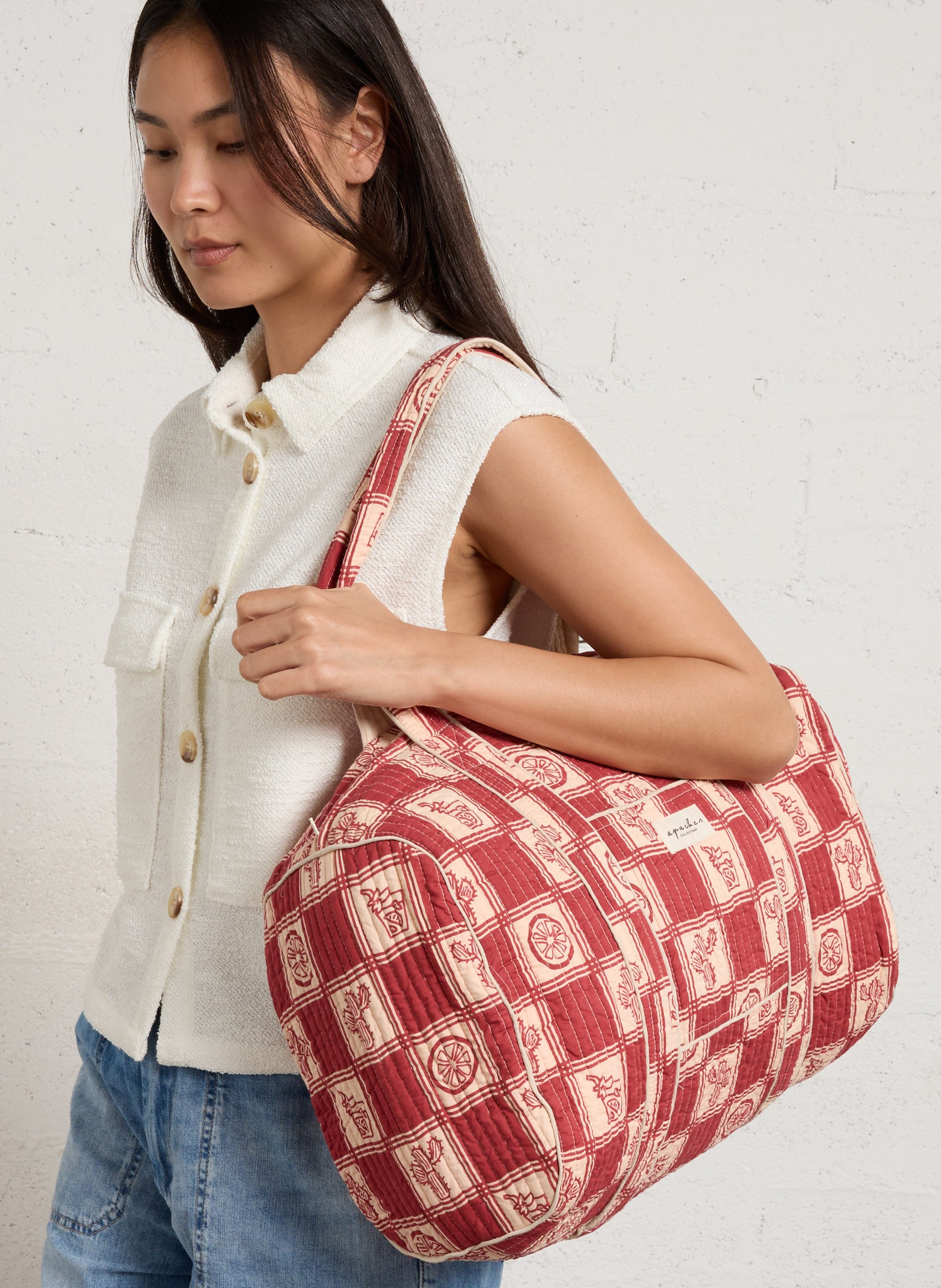 Sac à langer en coton APACHES COLLECTIONS Rouge