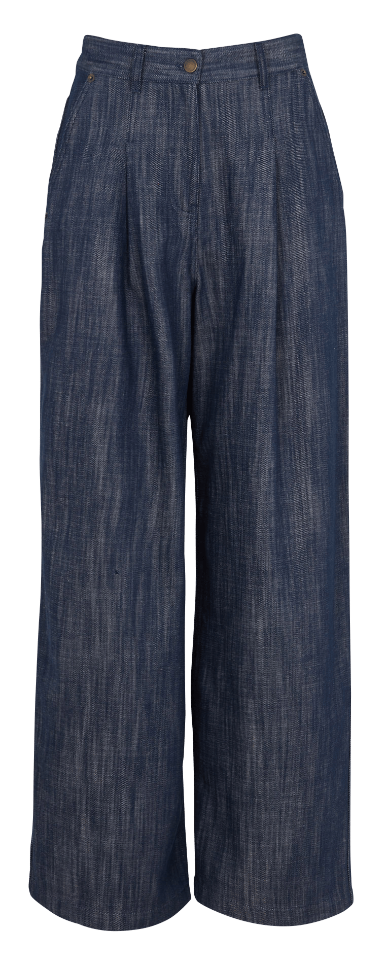 Pantalón ancho de mezclilla de algodón MOMONI Azul