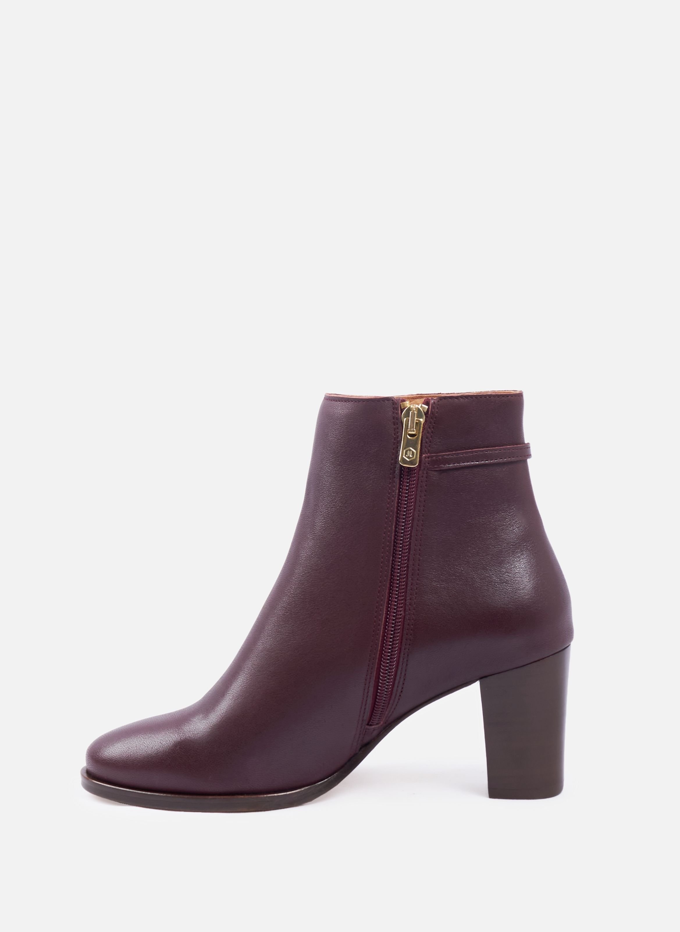 Bottines bijoux talon zélie cuir JULES & JENN Red