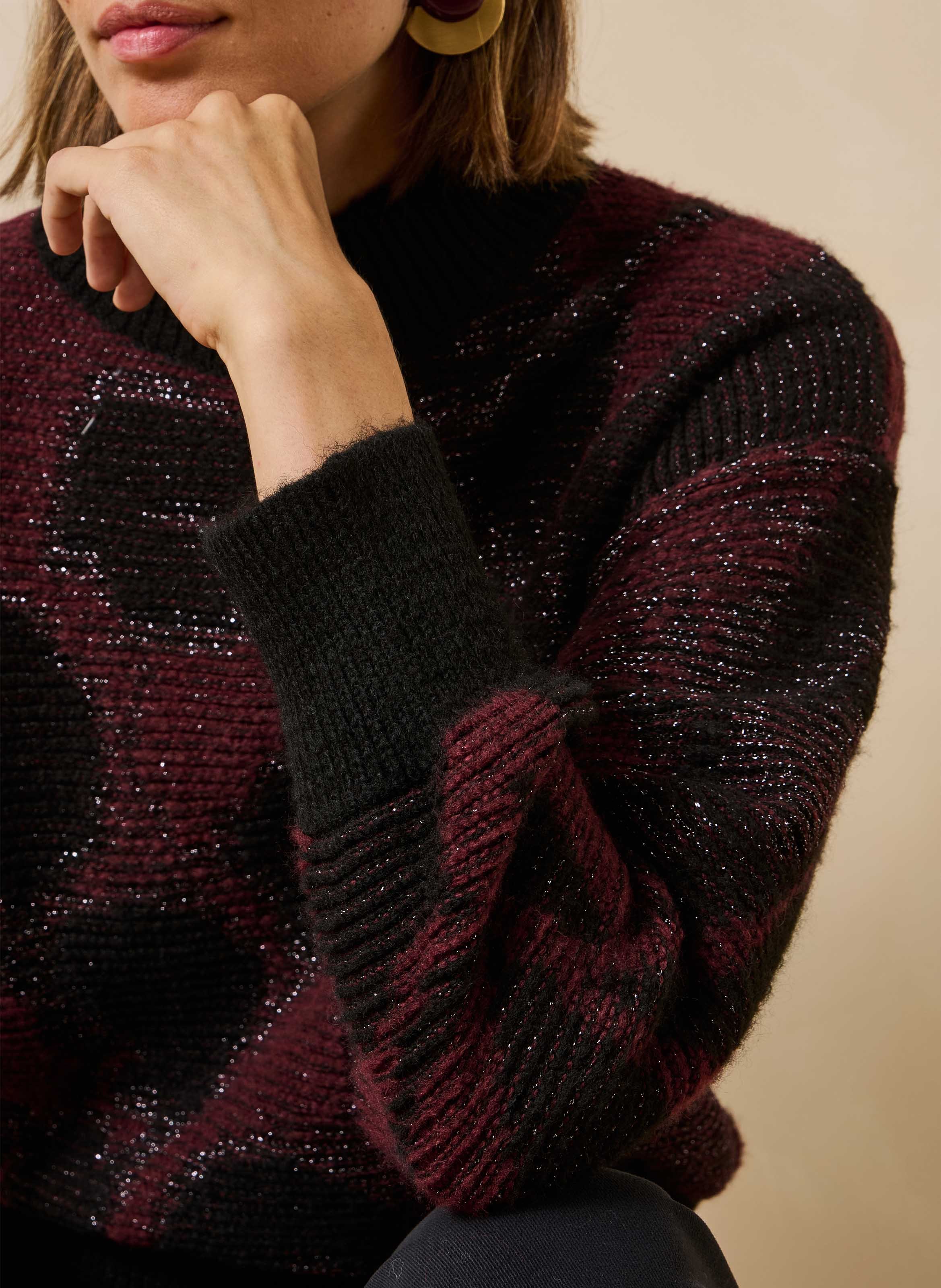 High-neck sweater LA FEE MARABOUTEE Multicolored