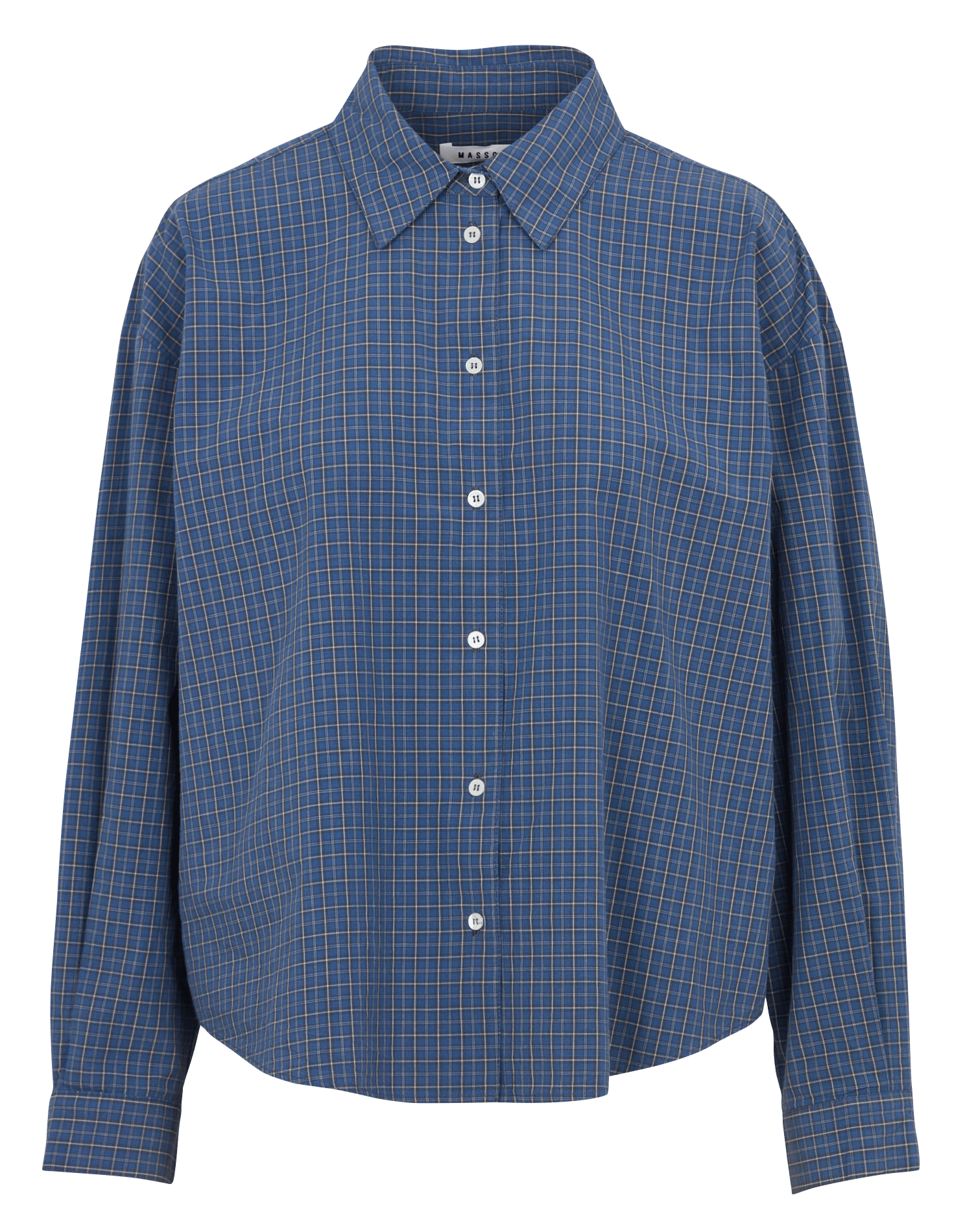 Organic cotton shirt with classic collar MASSCOB Blue
