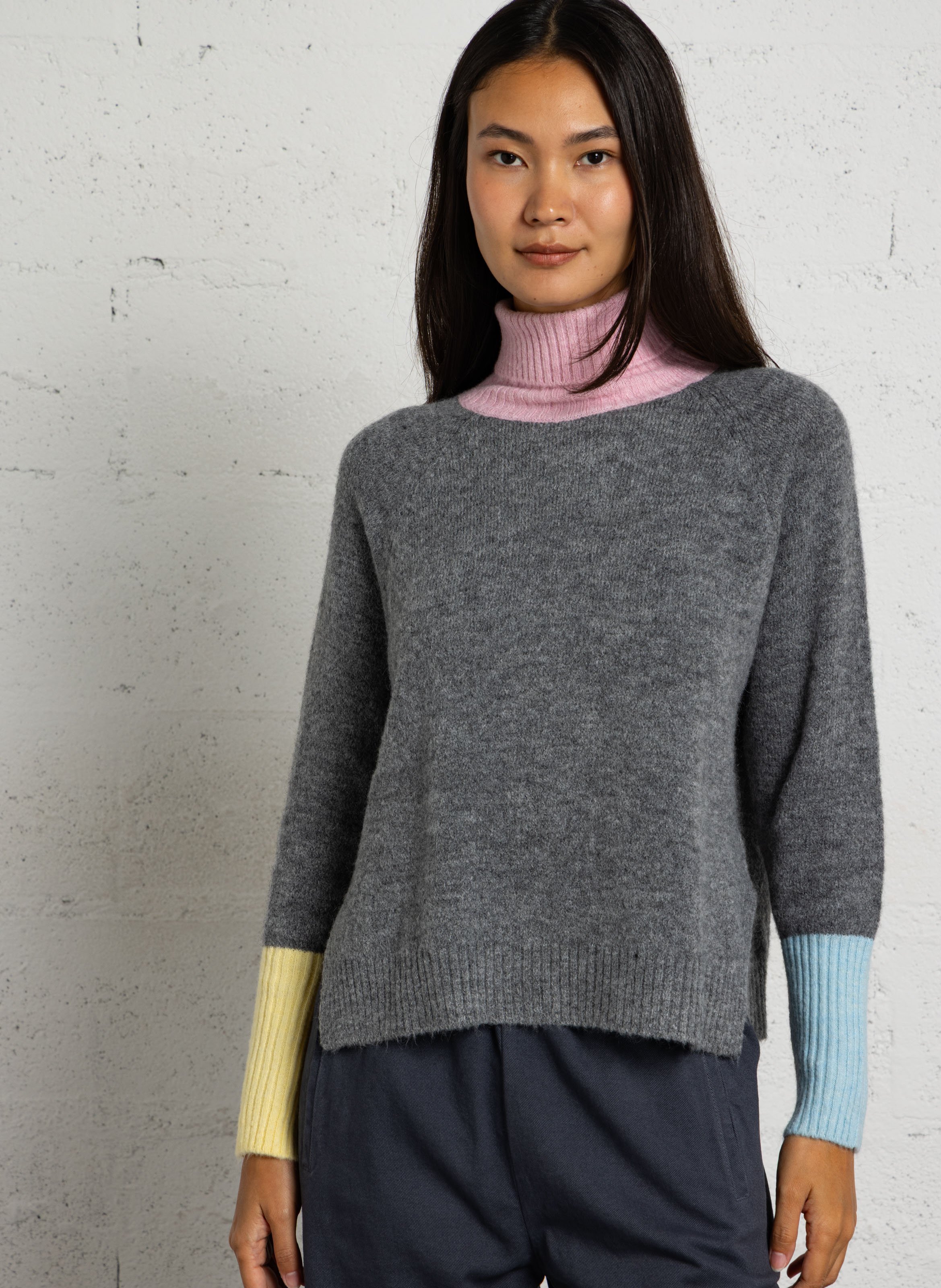 Poncho mit Rollkragen DR BLOOM Silber