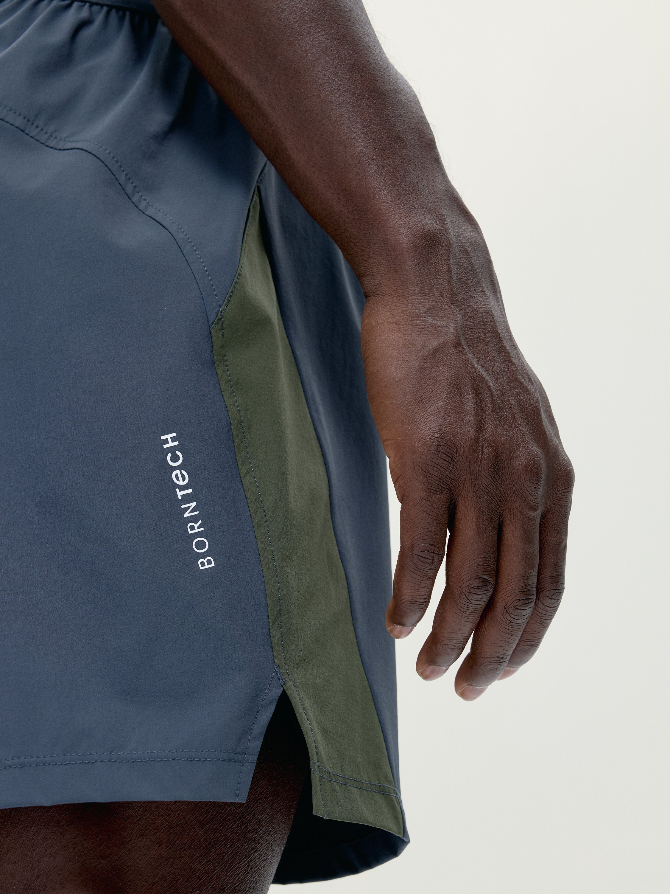 Men's sports shorts with zip pockets BORN Grey