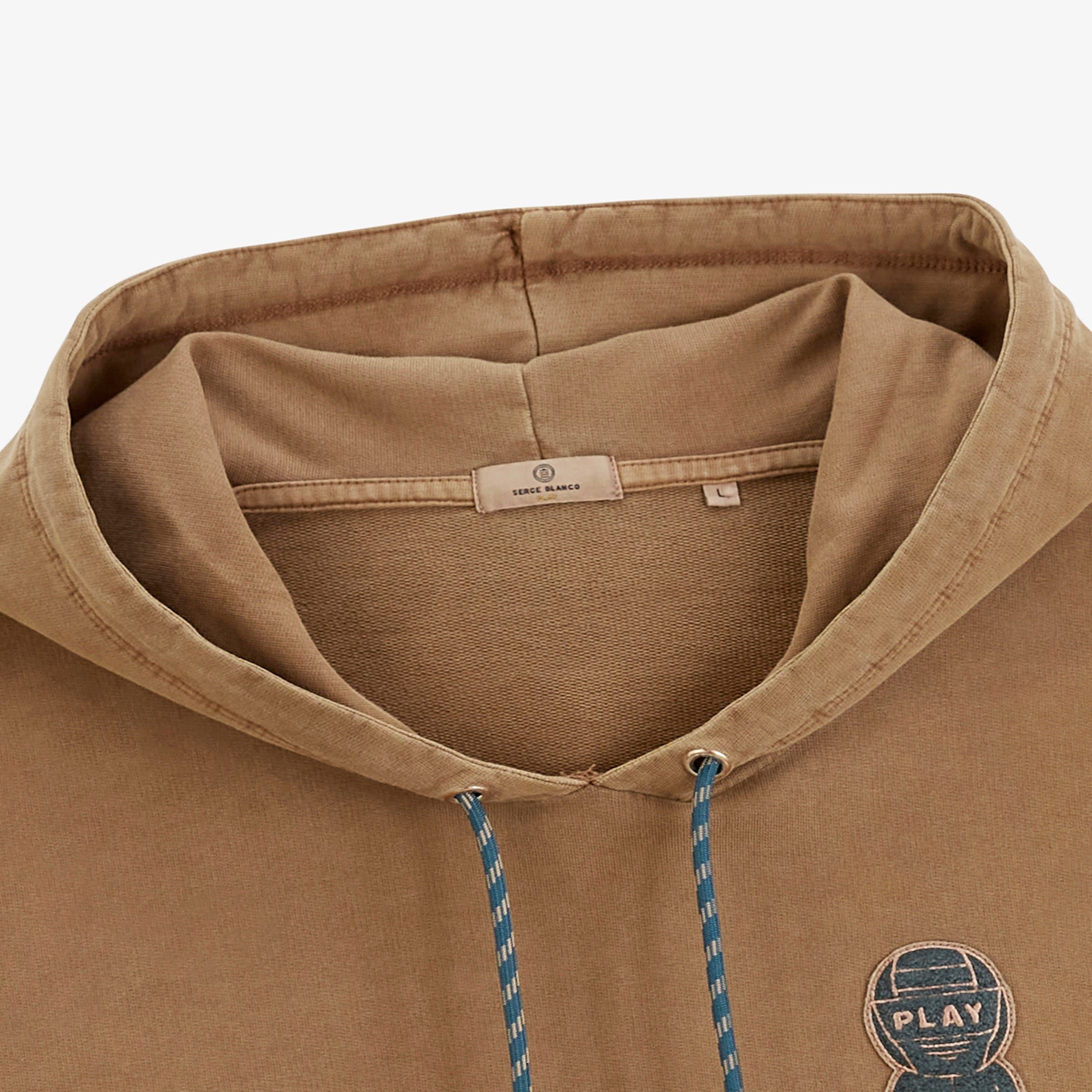 Washed hoodie SERGE BLANCO Brown