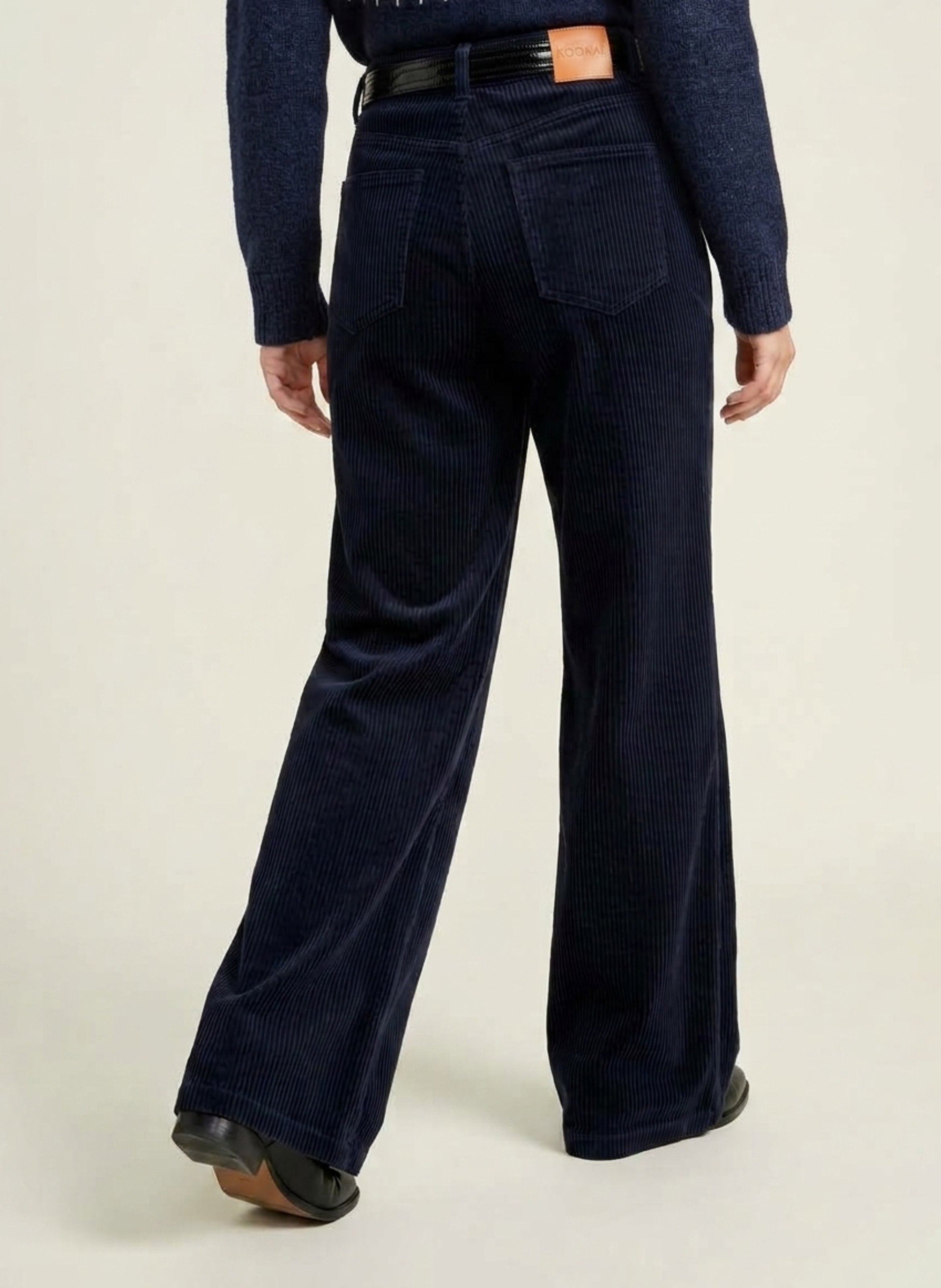 Weite, gerippte Hose aus Baumwolle KOOKAI Blau