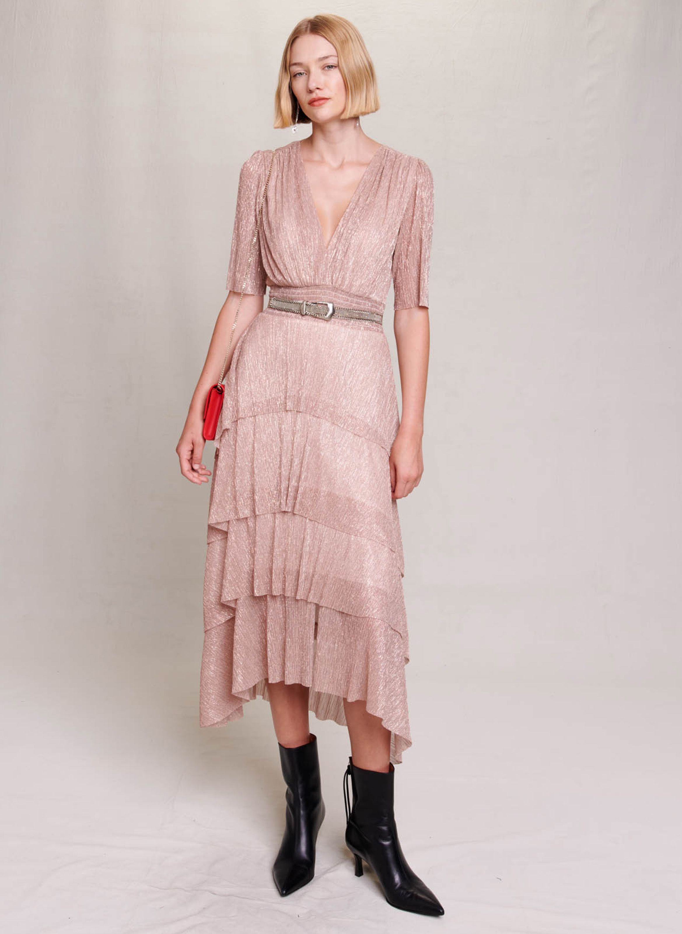 Robe maje 2024 rose poudrée