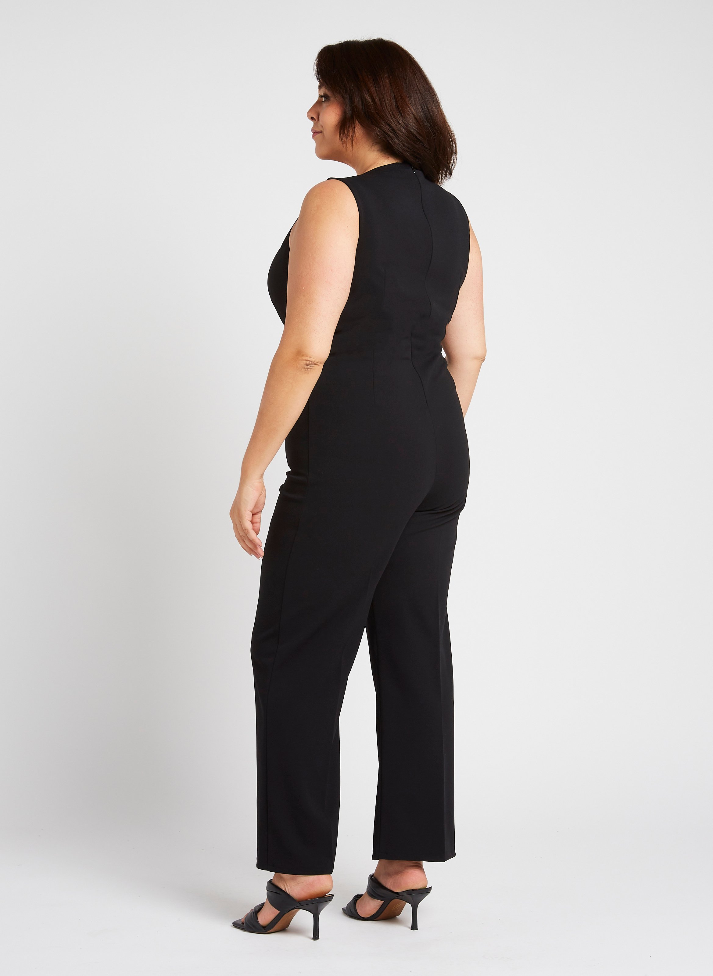 Combinaison droite col V PERSONA by Marina Rinaldi Noir