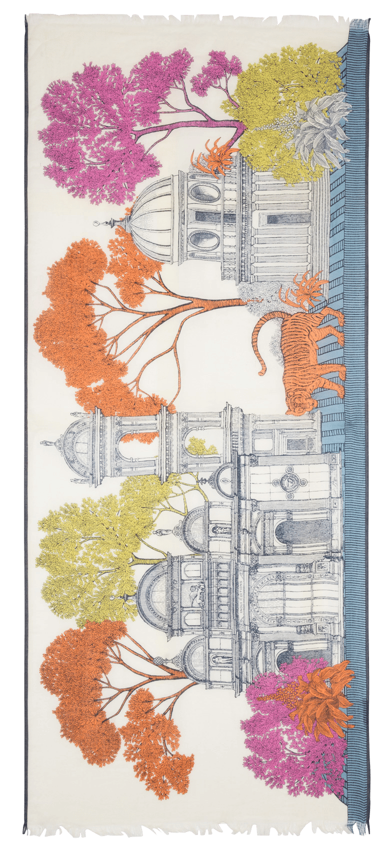 Bedruckter Foulard aus Wolle INOUI EDITIONS Mehrfarbig