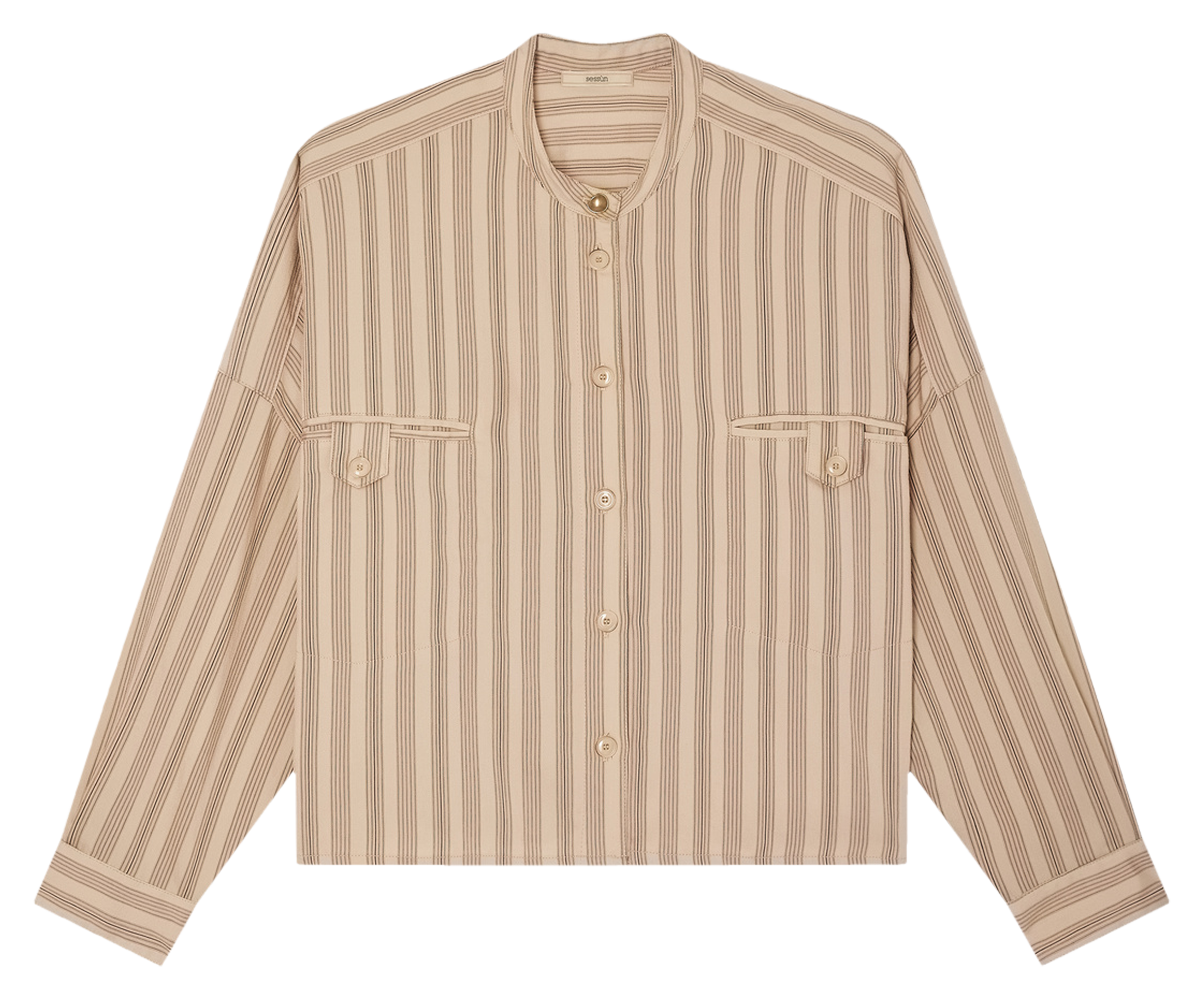 Chemise oversize col mao SESSUN Rose