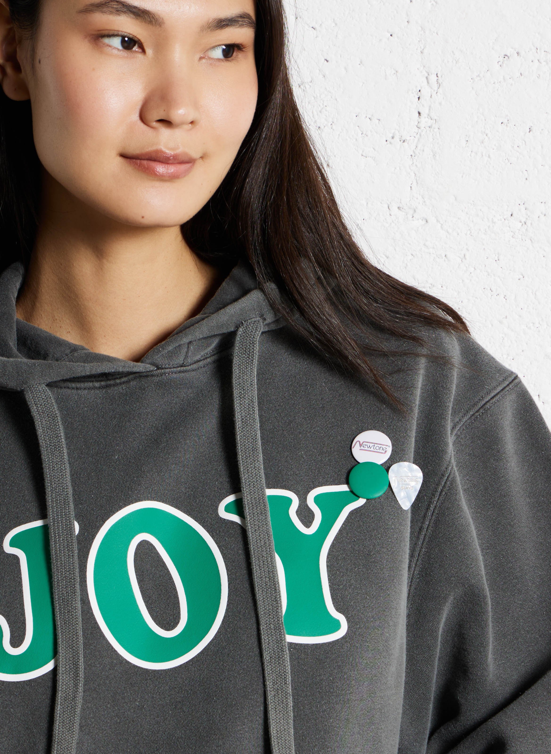 Gerader bedruckter Kapuzenpullover NEWTONE Grau