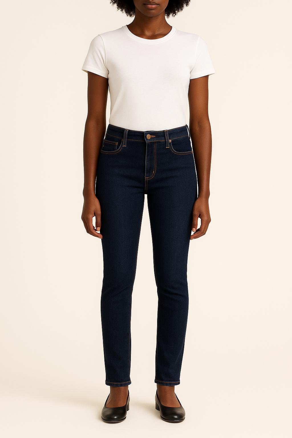 Cropped slim jeans with studs LEVI'S - Seconde main Blue