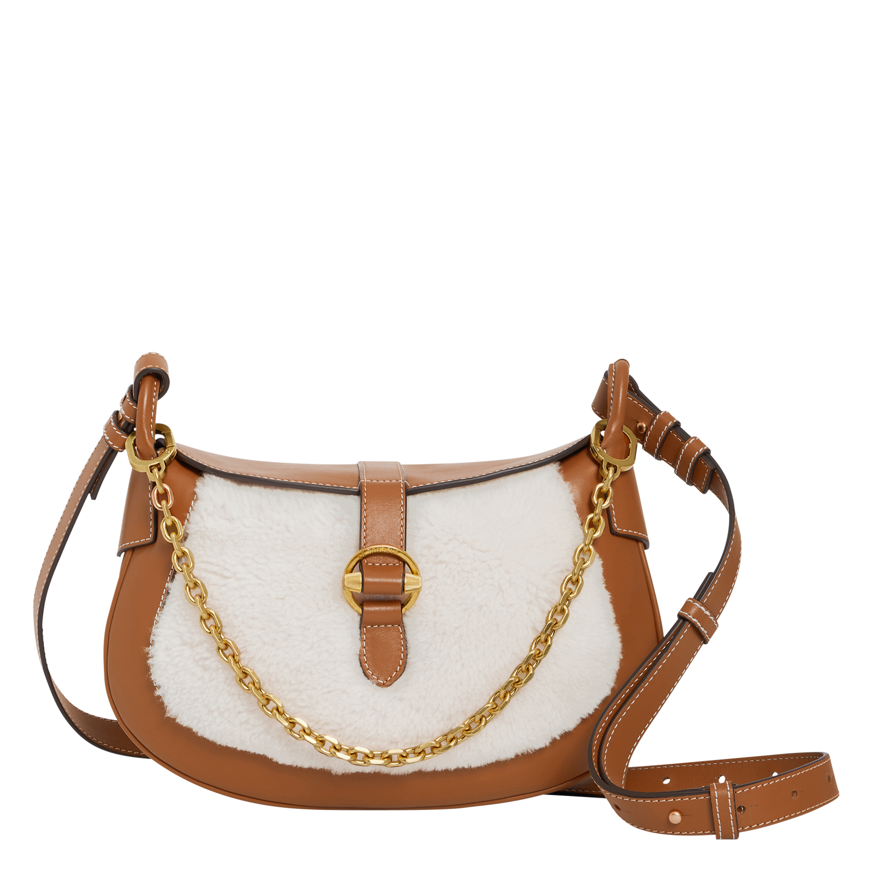 Sac bandoulière en cuir LE TANNEUR Multicolore