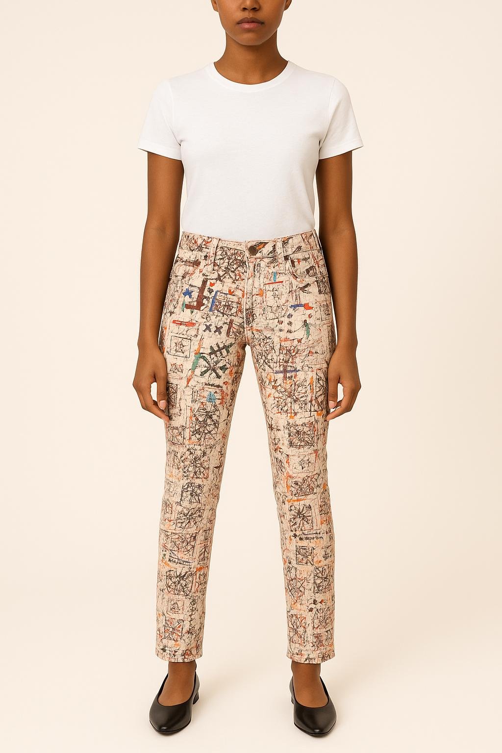 Cropped slim jeans with studs ISABEL MARANT - Seconde Main Multicolored