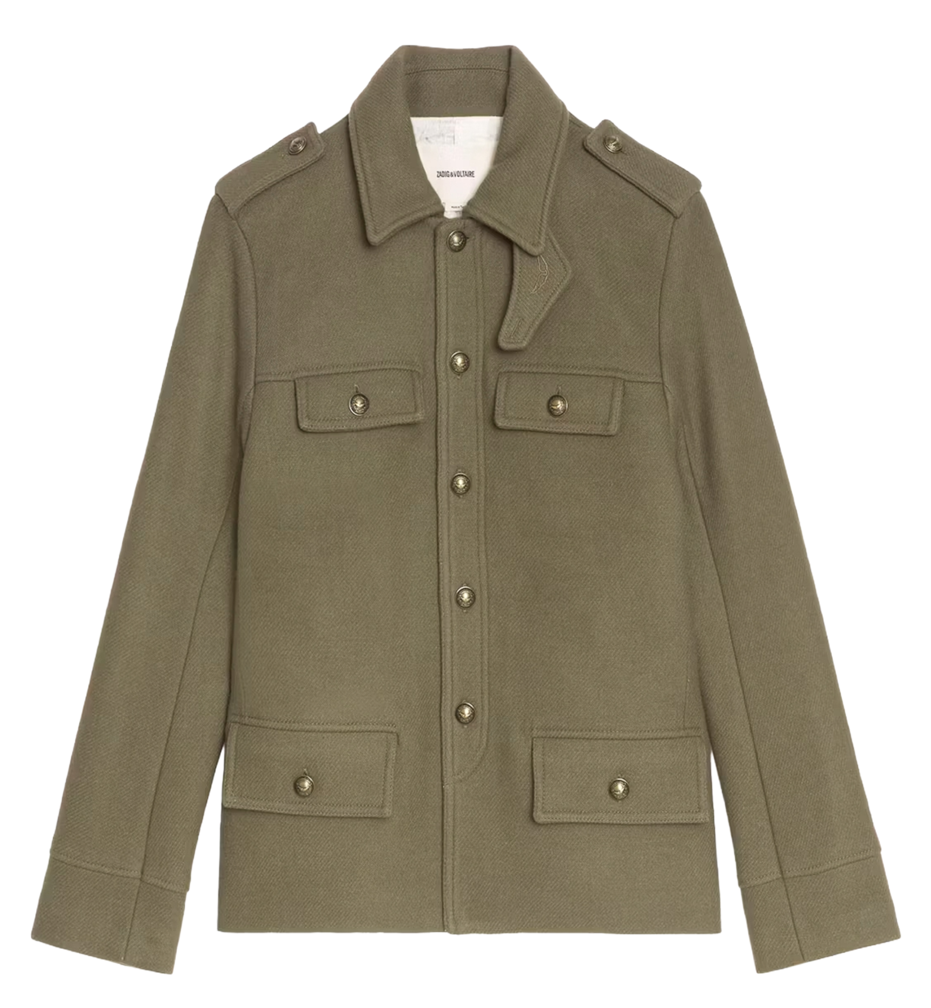 Giacca collo classico in misto lana ZADIG&VOLTAIRE Verde