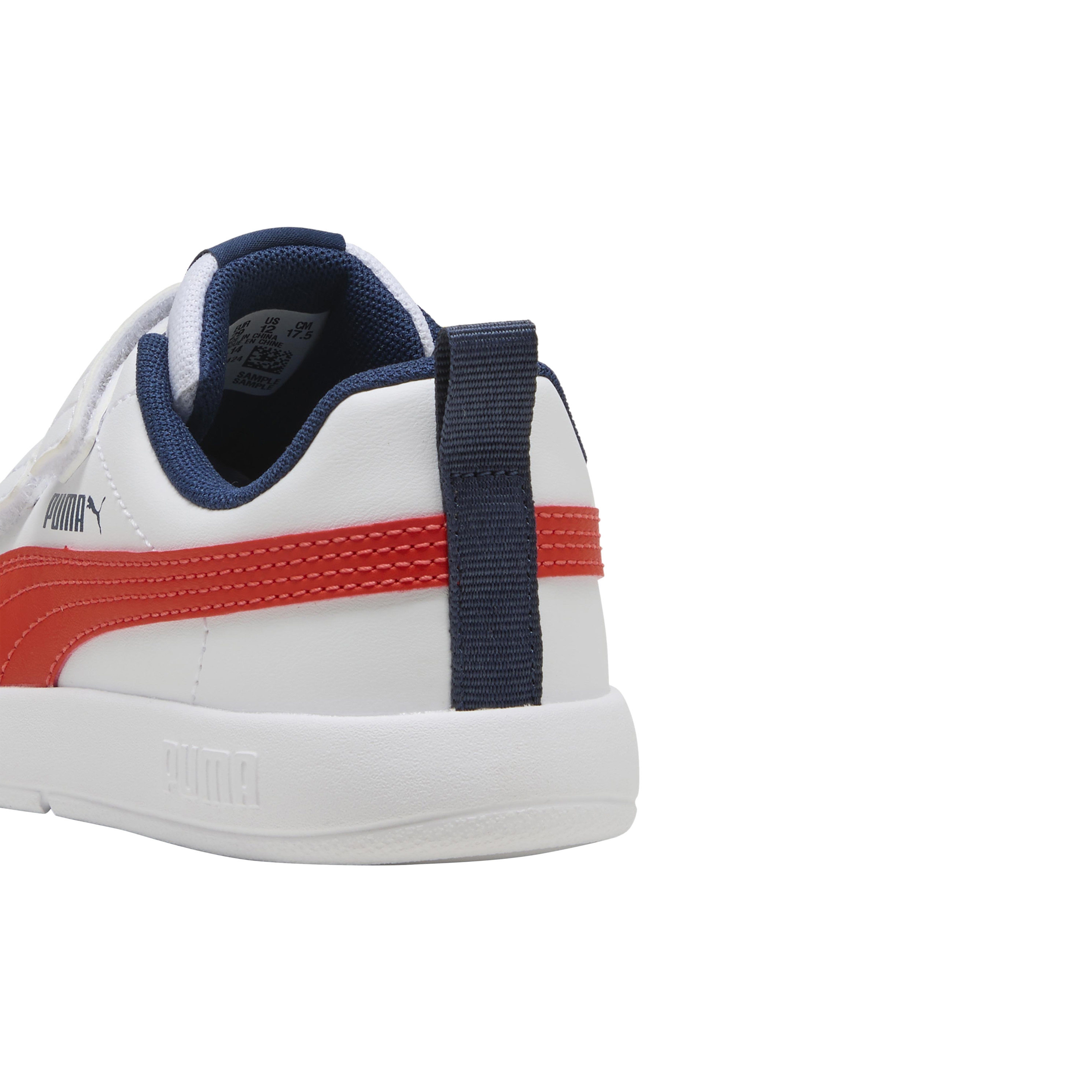 Low children's sneaker with Velcro straps Courtflex v3 v inf PUMA White