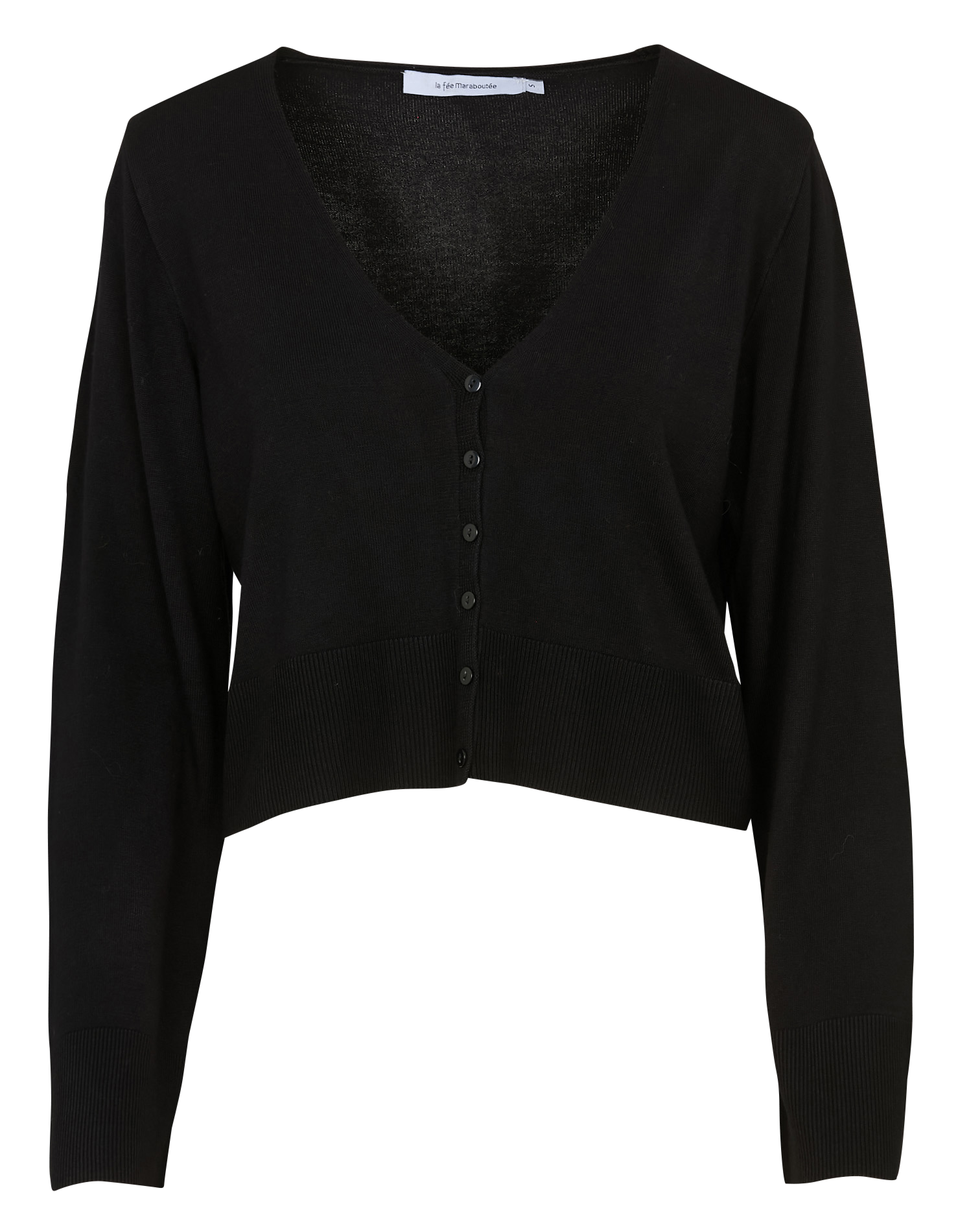 Straight V-neck vest LA FEE MARABOUTEE Black