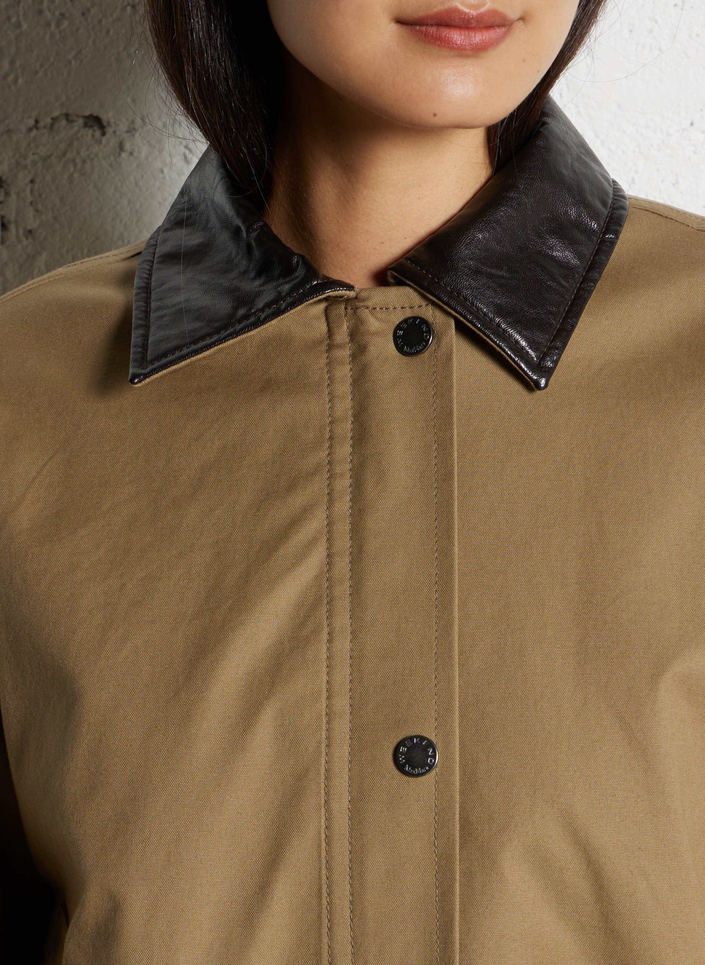 Cotton-blend coat with classic collar MAX MARA WEEK END Brown