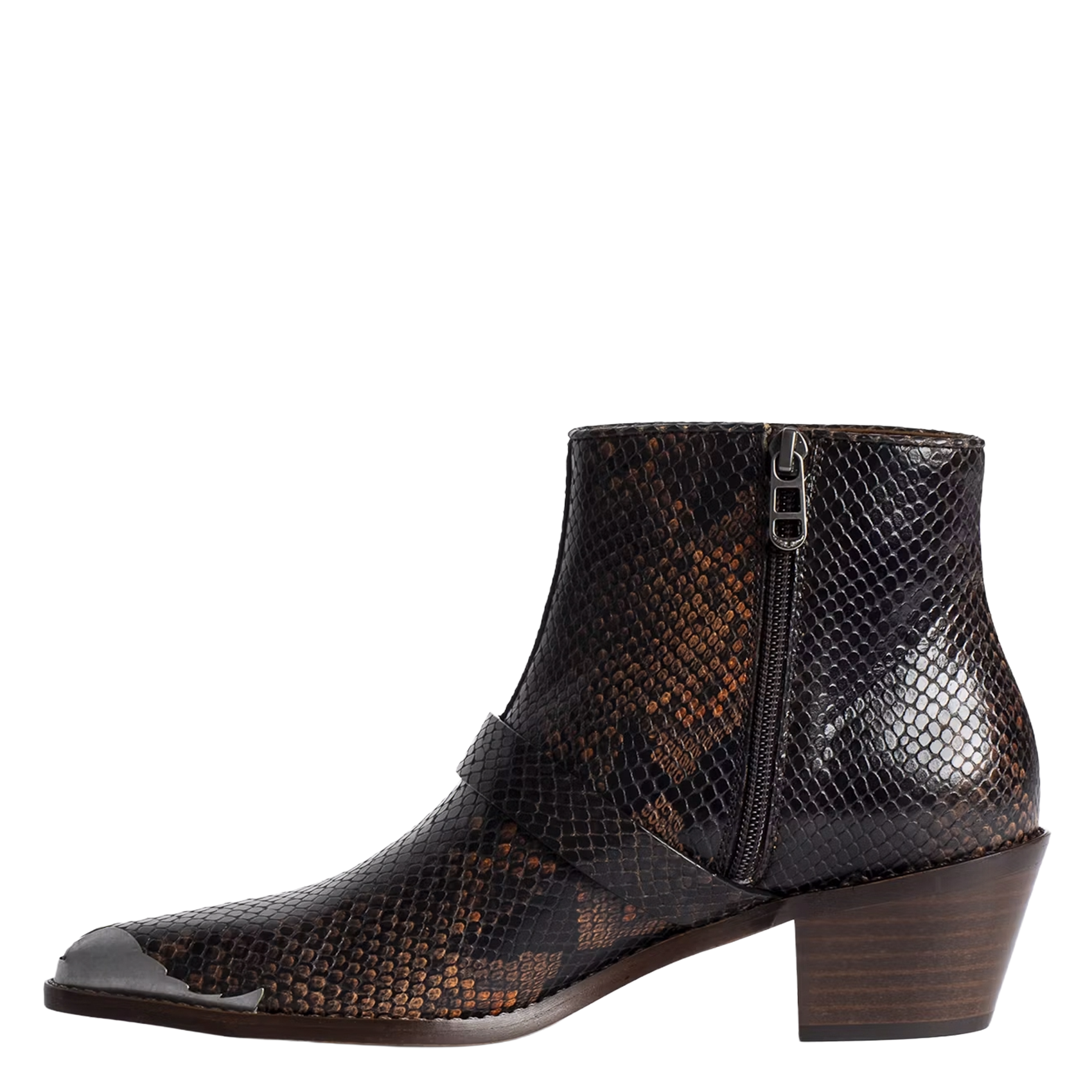 Bottines pointues en cuir ZADIG&VOLTAIRE Orange