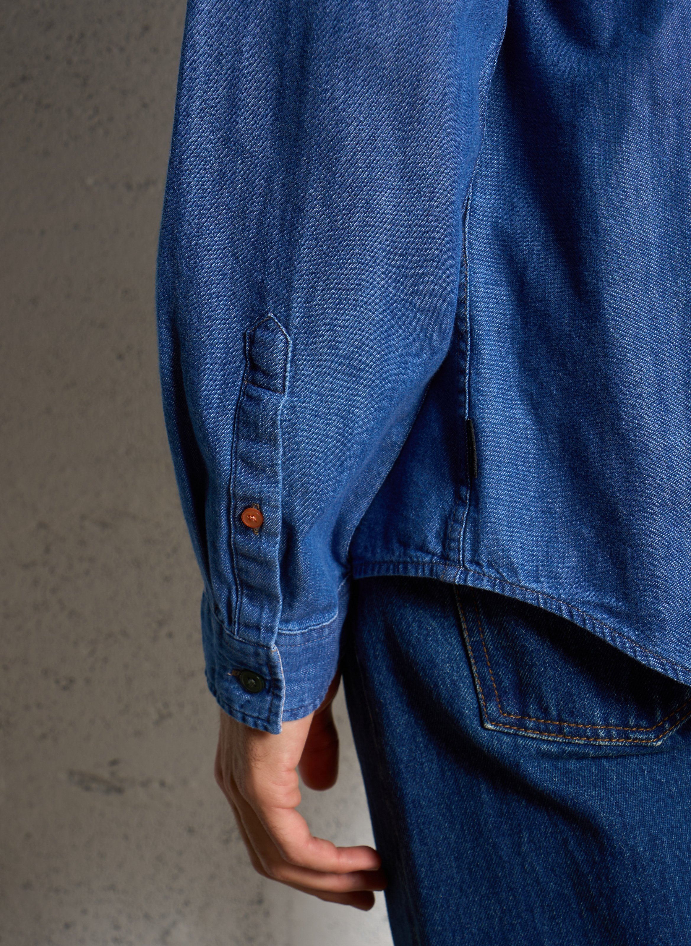 Straight denim shirt in organic cotton PAUL SMITH Blue