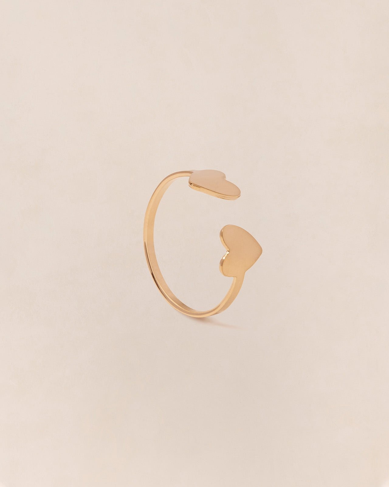 The double heart ring EMOI EMOI Golden