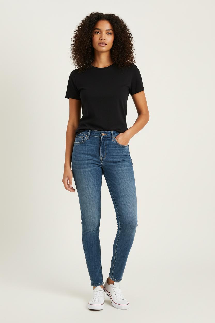 Cropped slim jeans with studs LEVI'S - Seconde main Blue