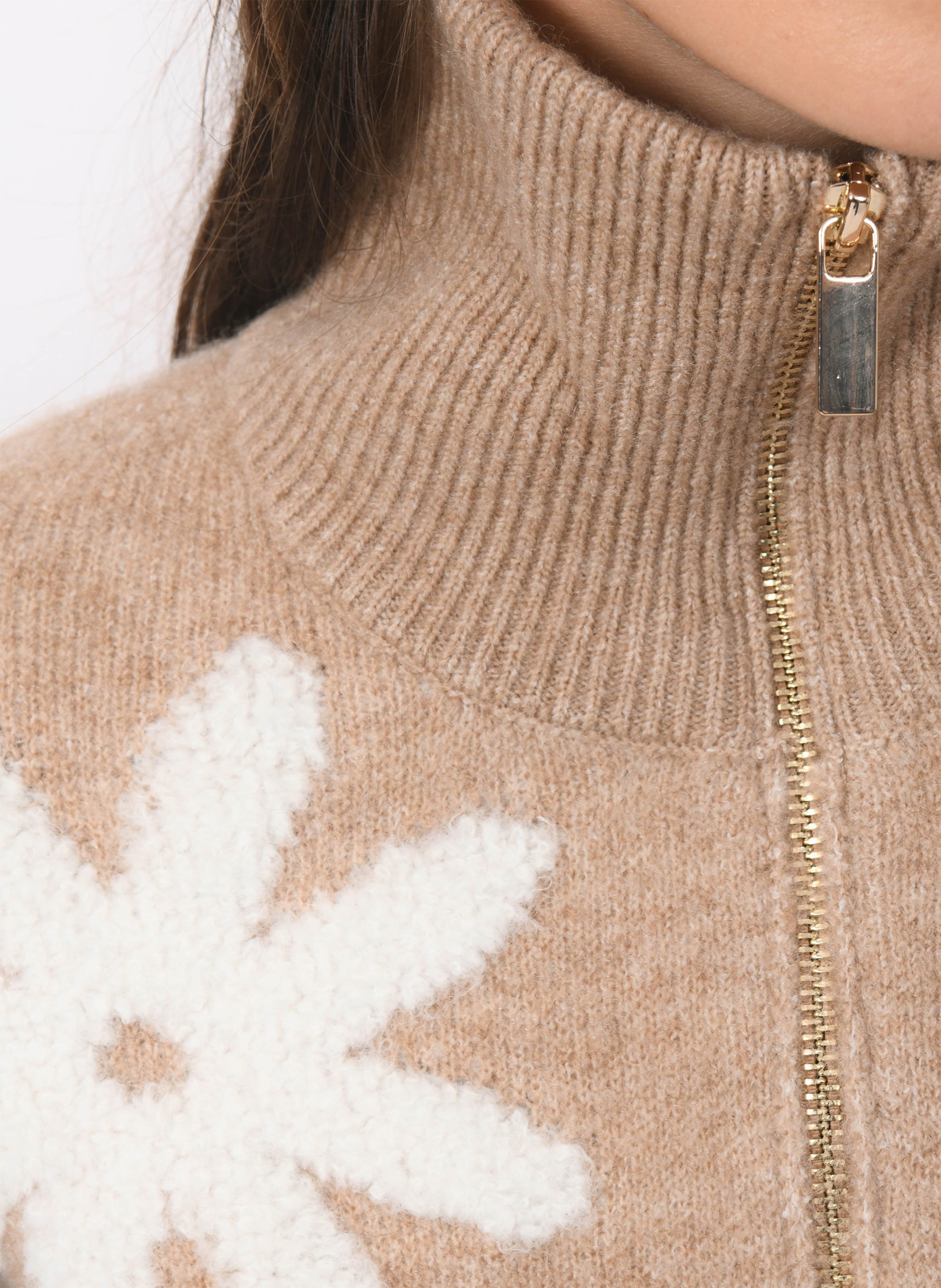 Gerade geschnittener Strickpullover KOOKAI Beige