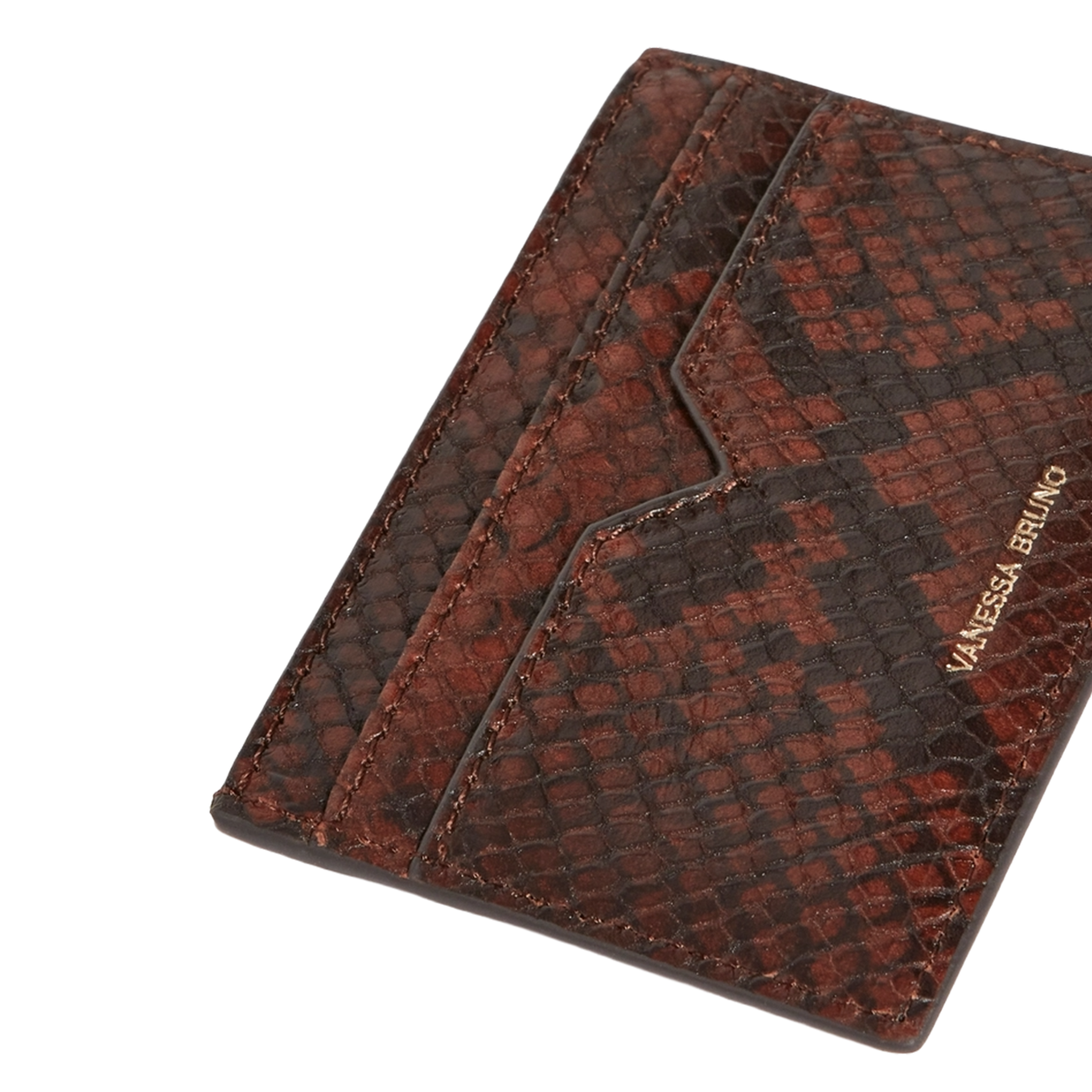 - 100% leer, - 6 kaarthoudersplitten, - 1 centrale zak, - Afmetingen: L10 x H7 cm. VANESSA BRUNO Bruin