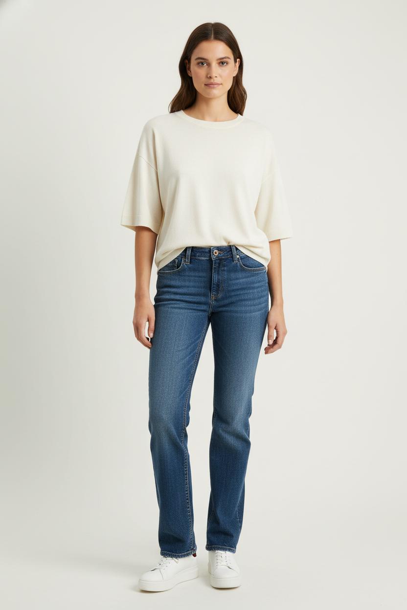 Cropped slim jeans with studs LEVI'S - Seconde main Blue