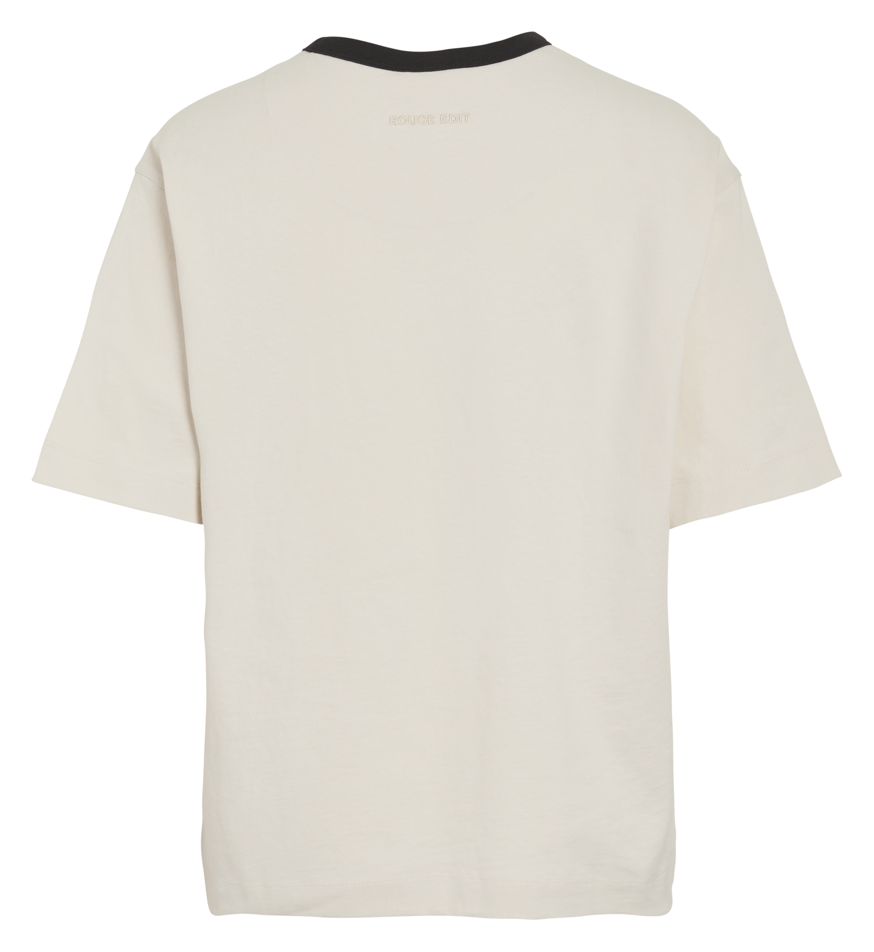 Tee-shirt col rond en coton bio ROUGE EDIT Beige
