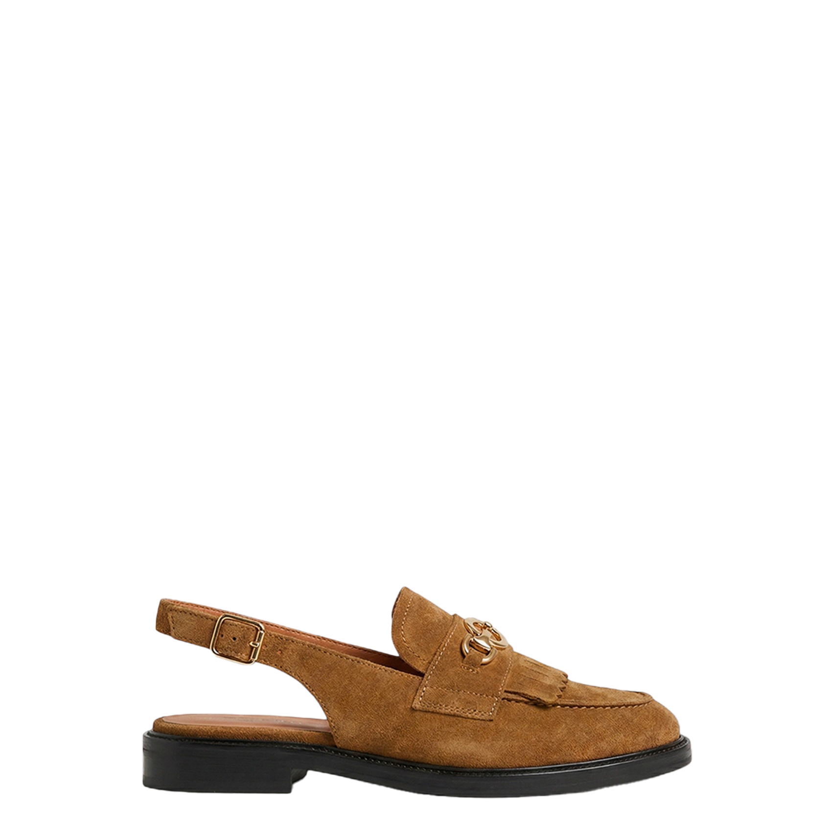 Suede fringed moccasins JONAK Brown