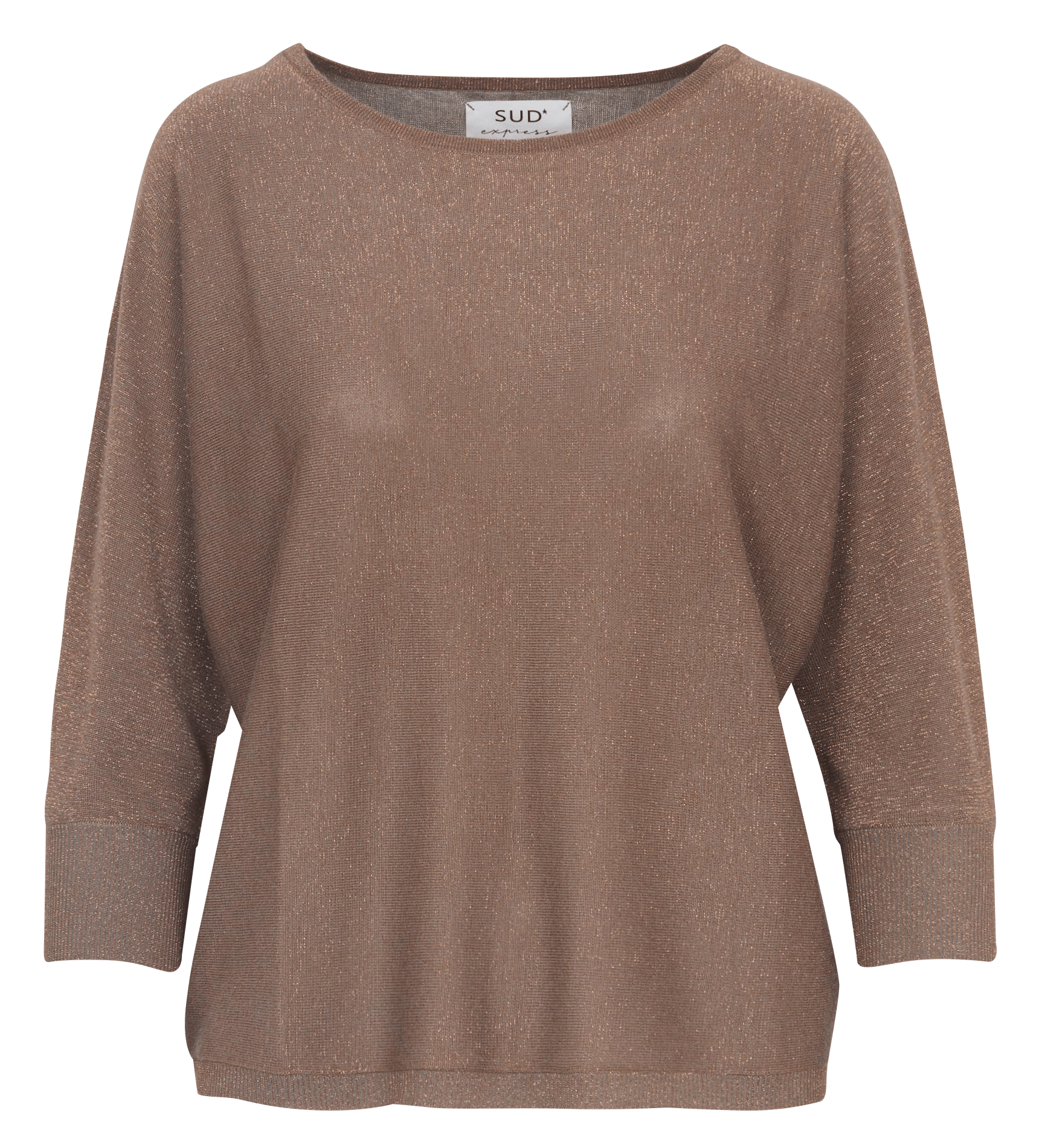 Trui met fijne pailletten en driekwart mouwen SUD EXPRESS