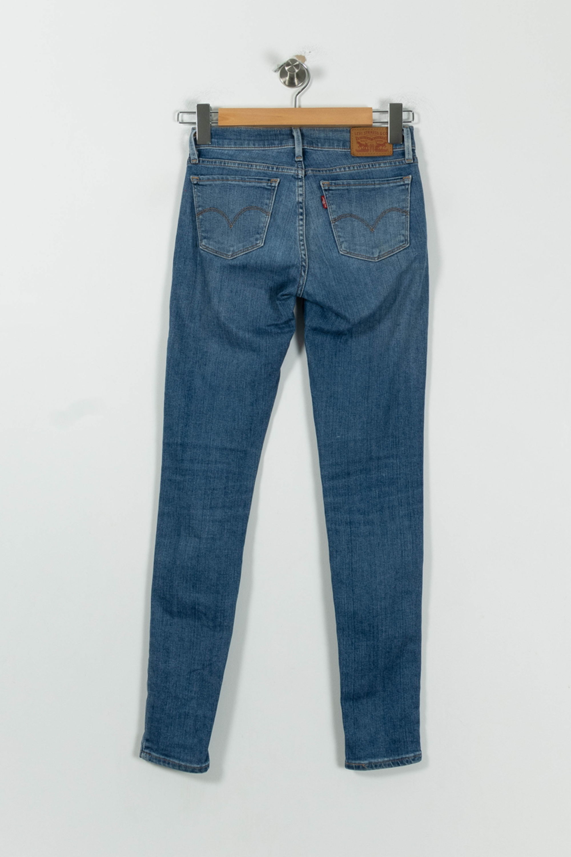 Cropped slim jeans with studs LEVI'S - Seconde main Blue