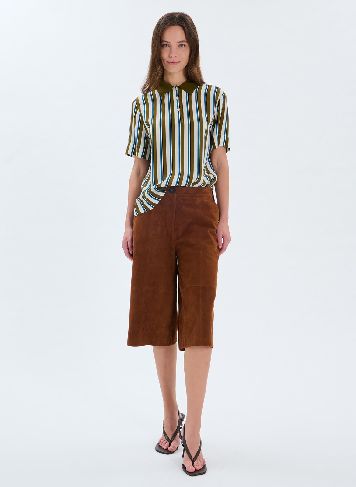 Straight Striped Polo ZAPA White